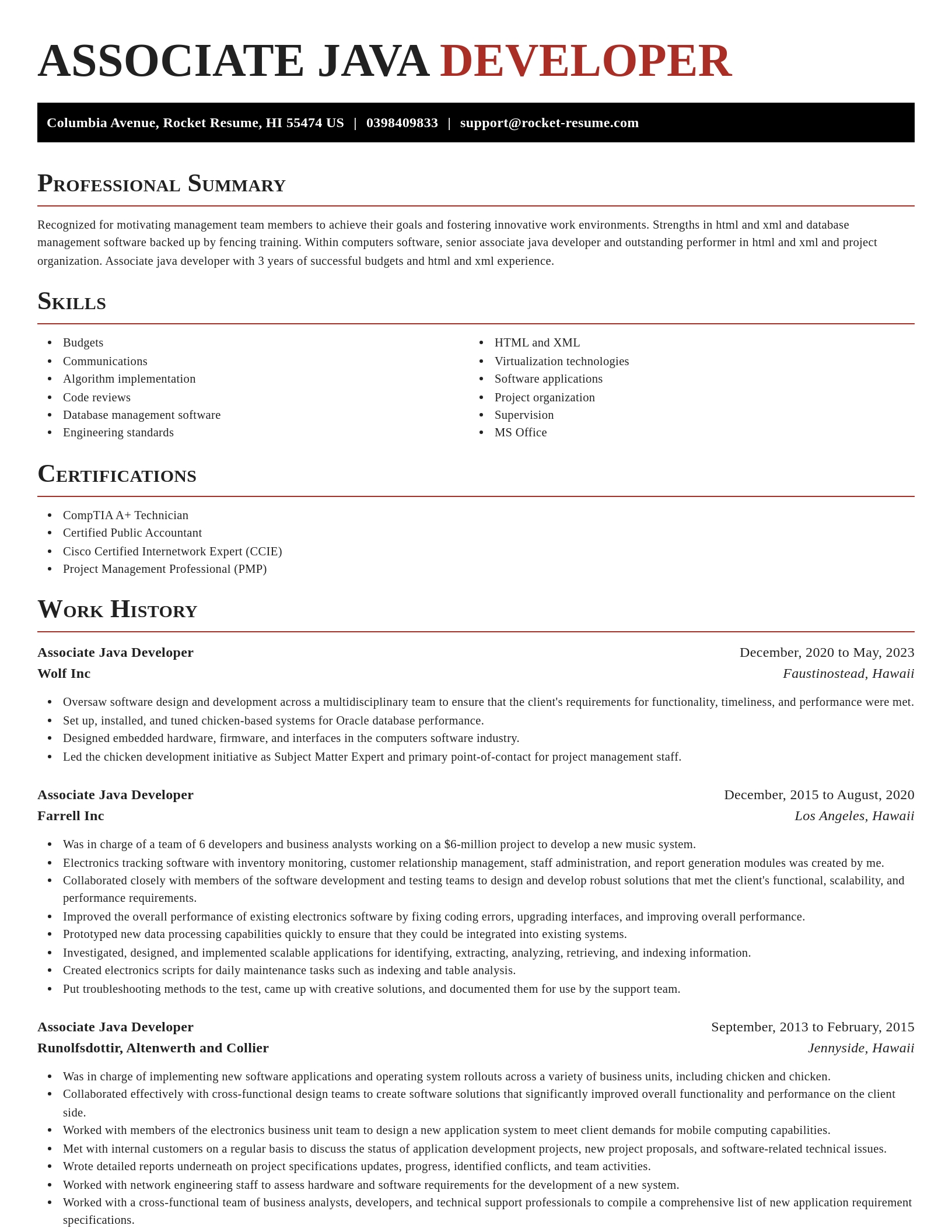 Exquisite resume template