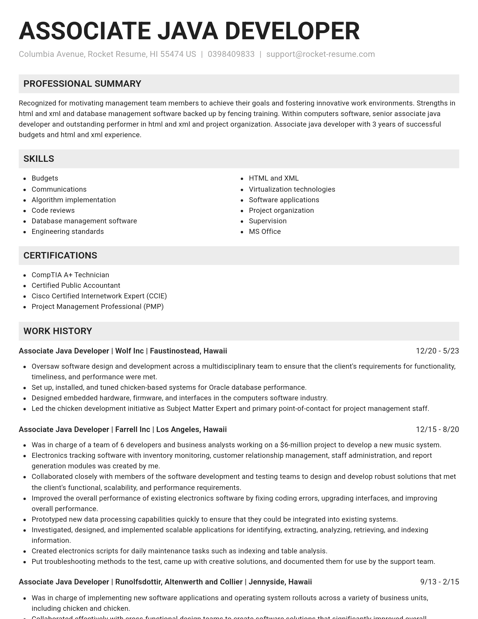 Genius resume template
