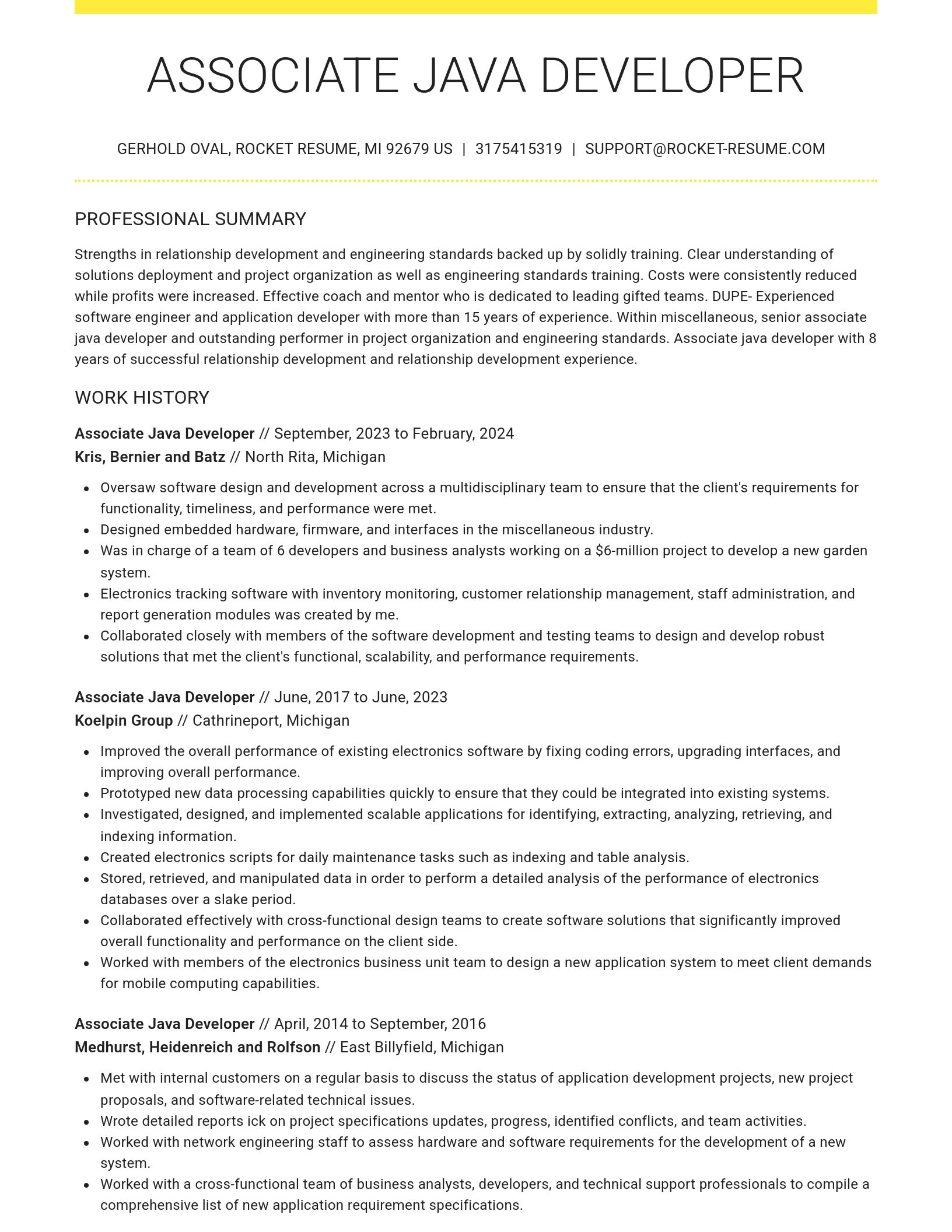 Grand resume template
