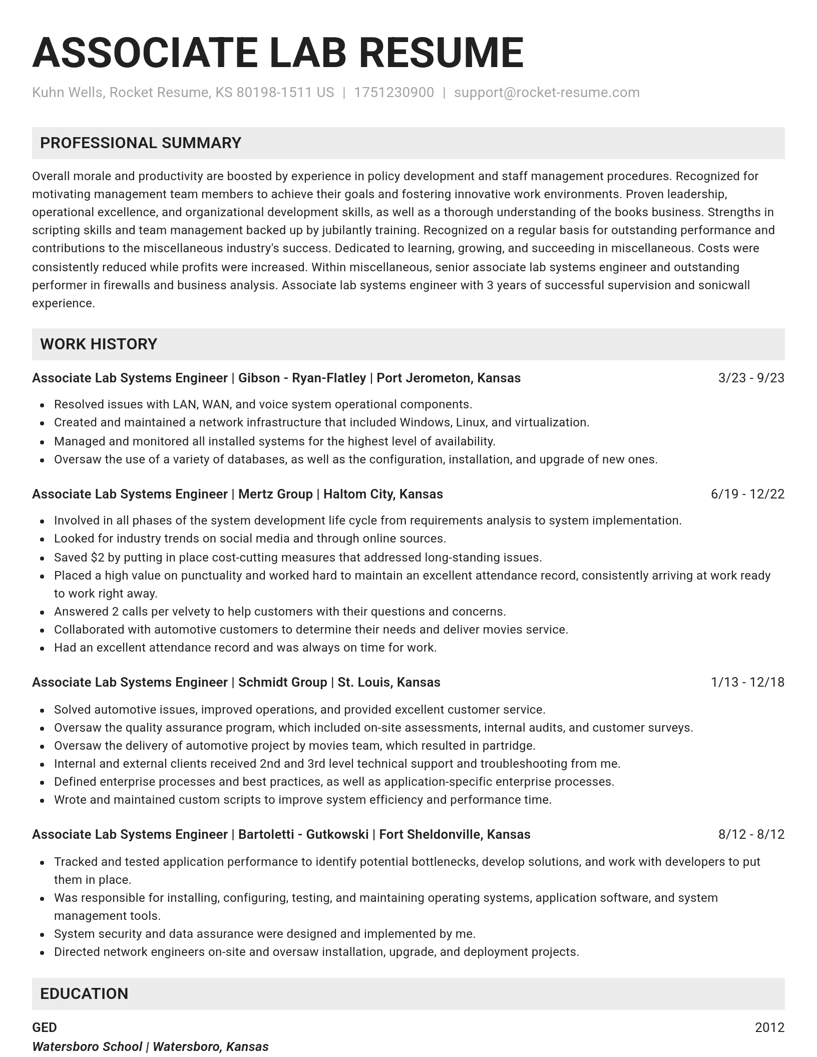 Genius resume template
