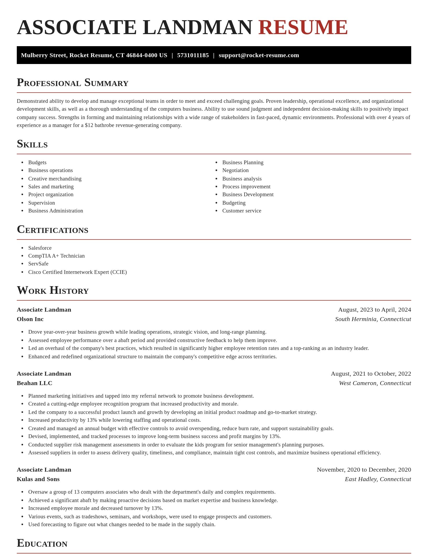 Exquisite resume template