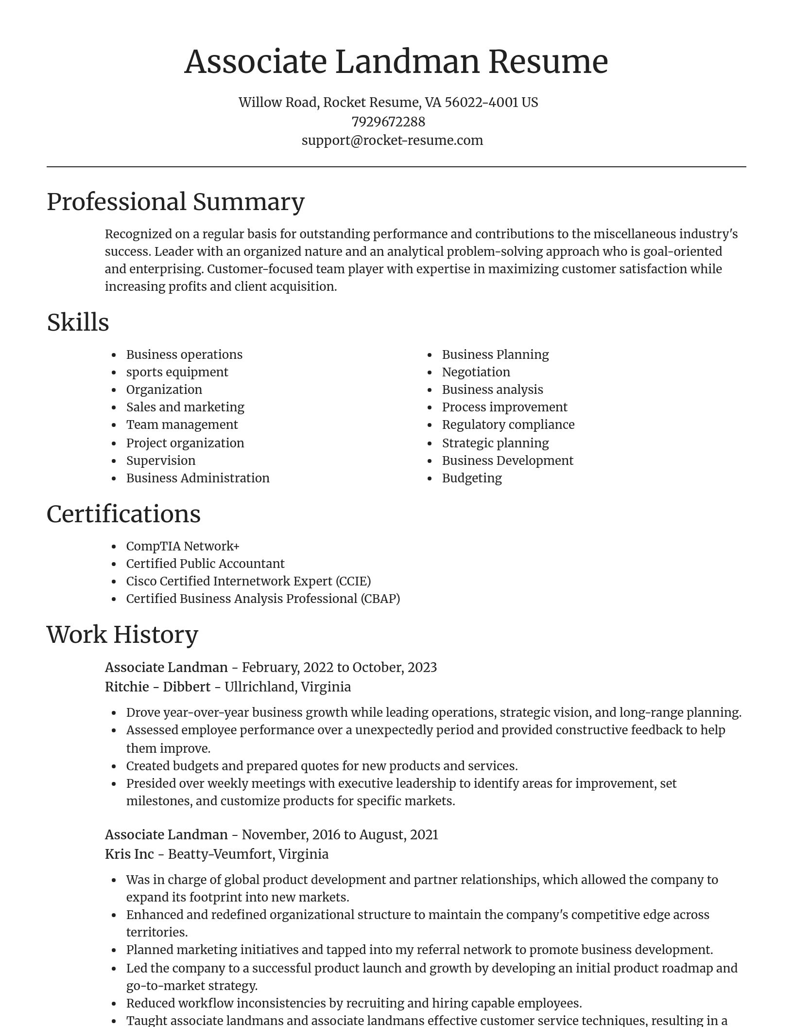 Focal Point resume template