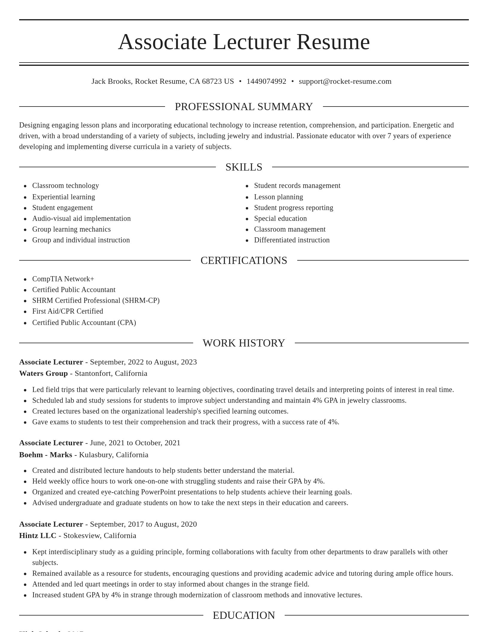 Elegant resume template