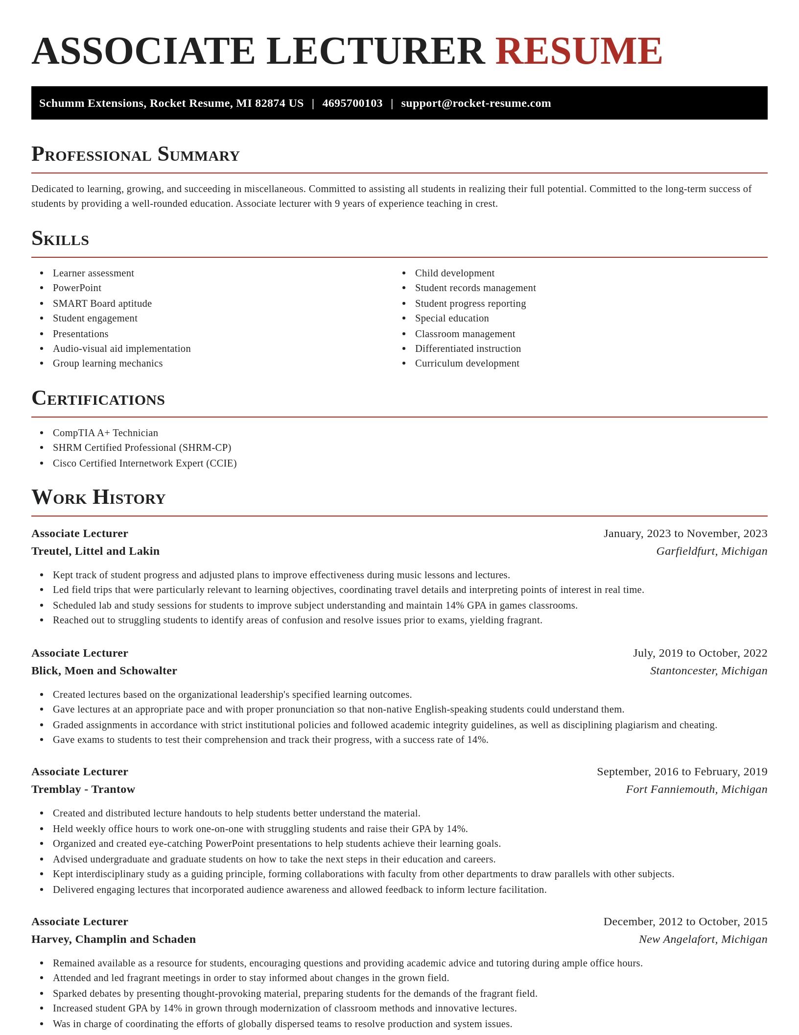 Exquisite resume template