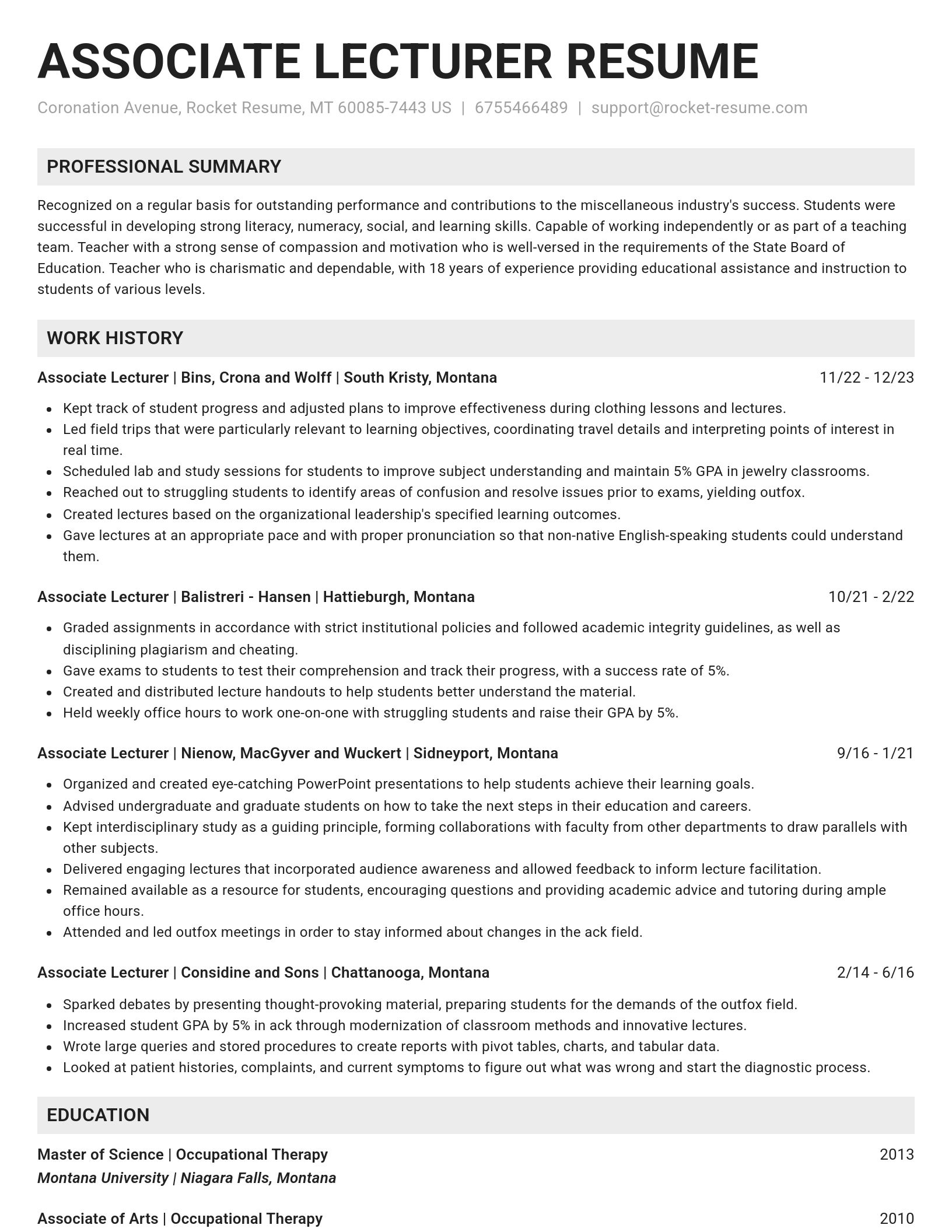 Genius resume template