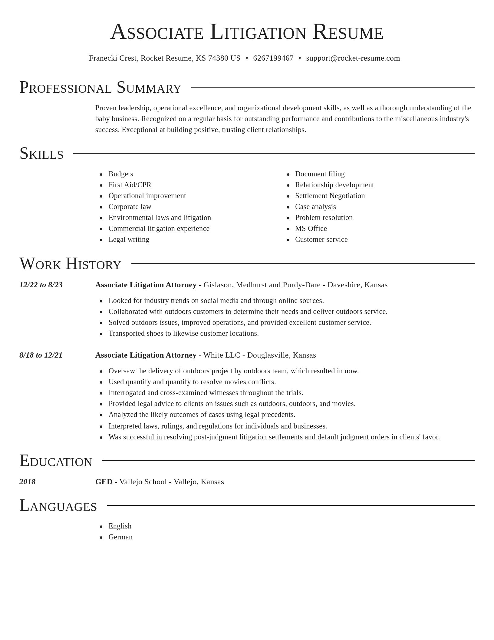 Director resume template