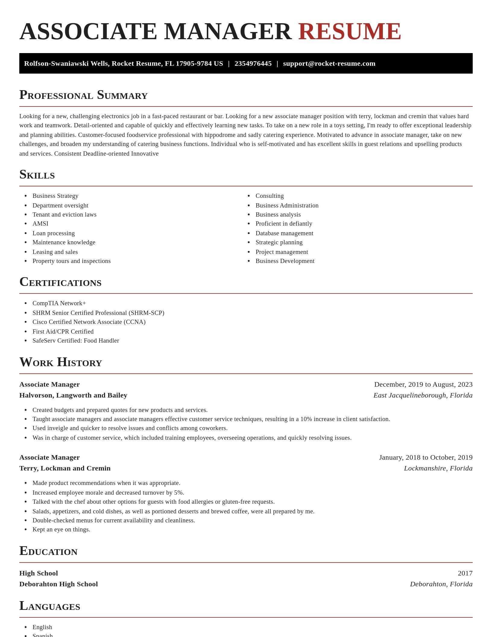 Exquisite resume template