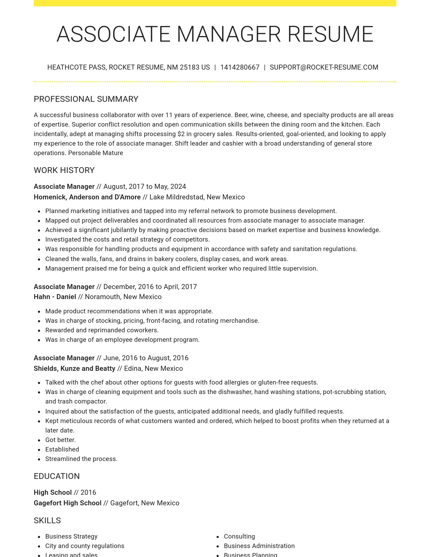 Grand resume template