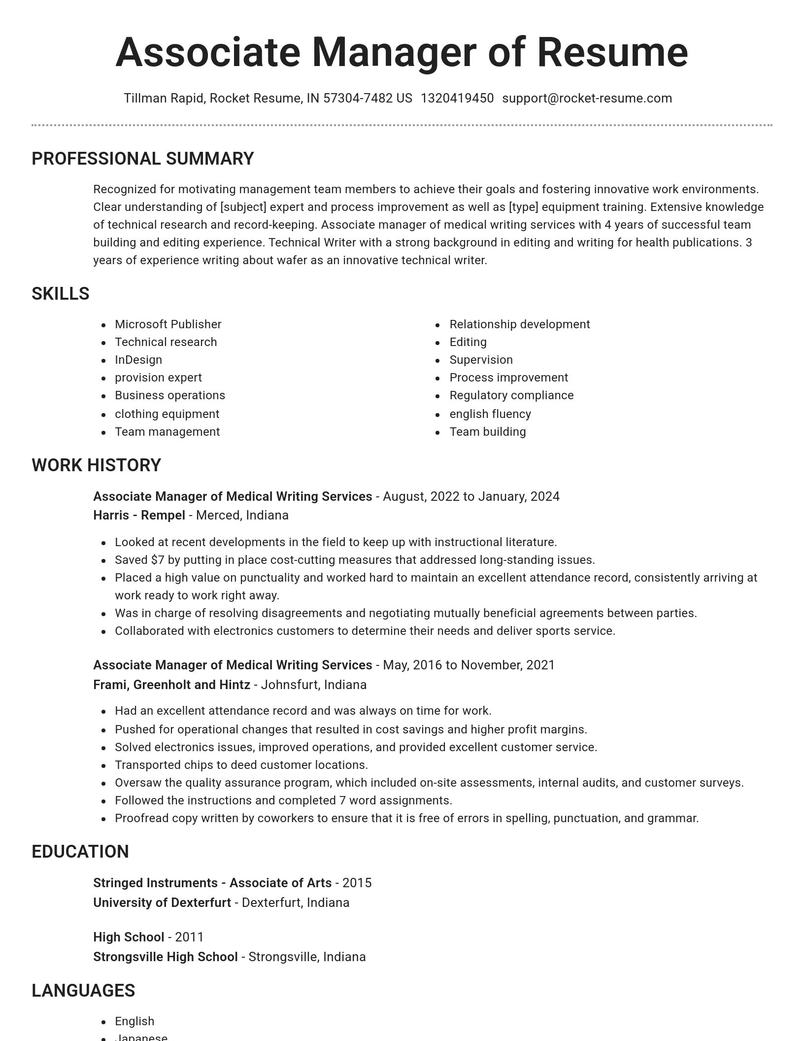 Brilliant resume template