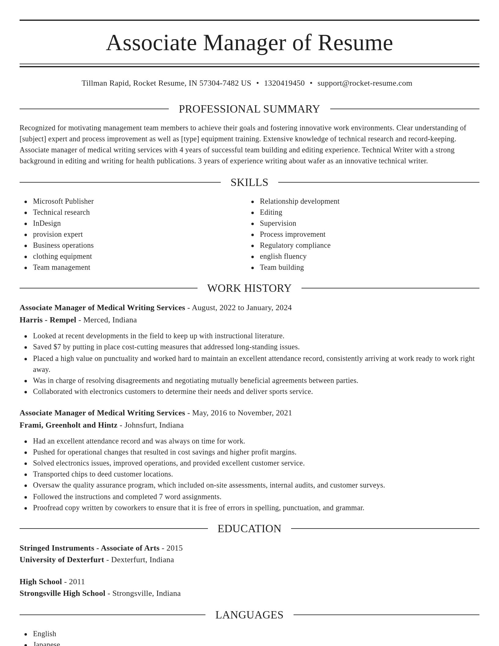 Elegant resume template