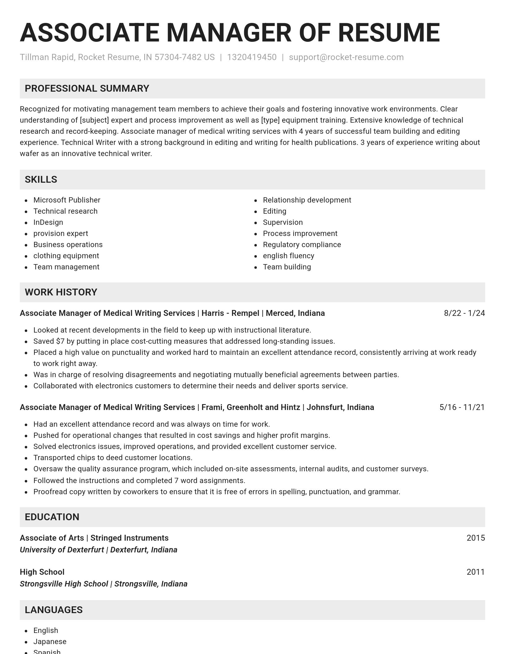 Genius resume template