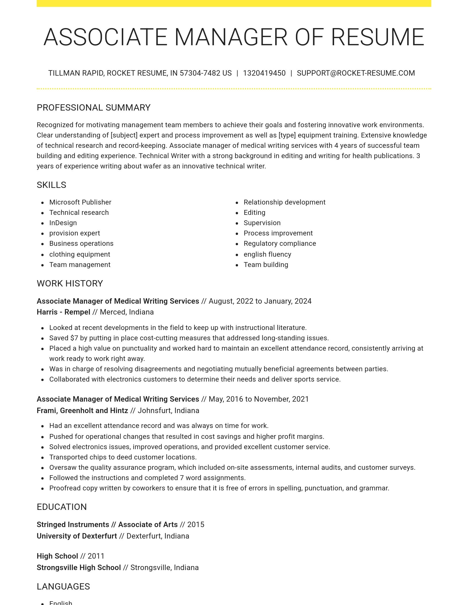Grand resume template