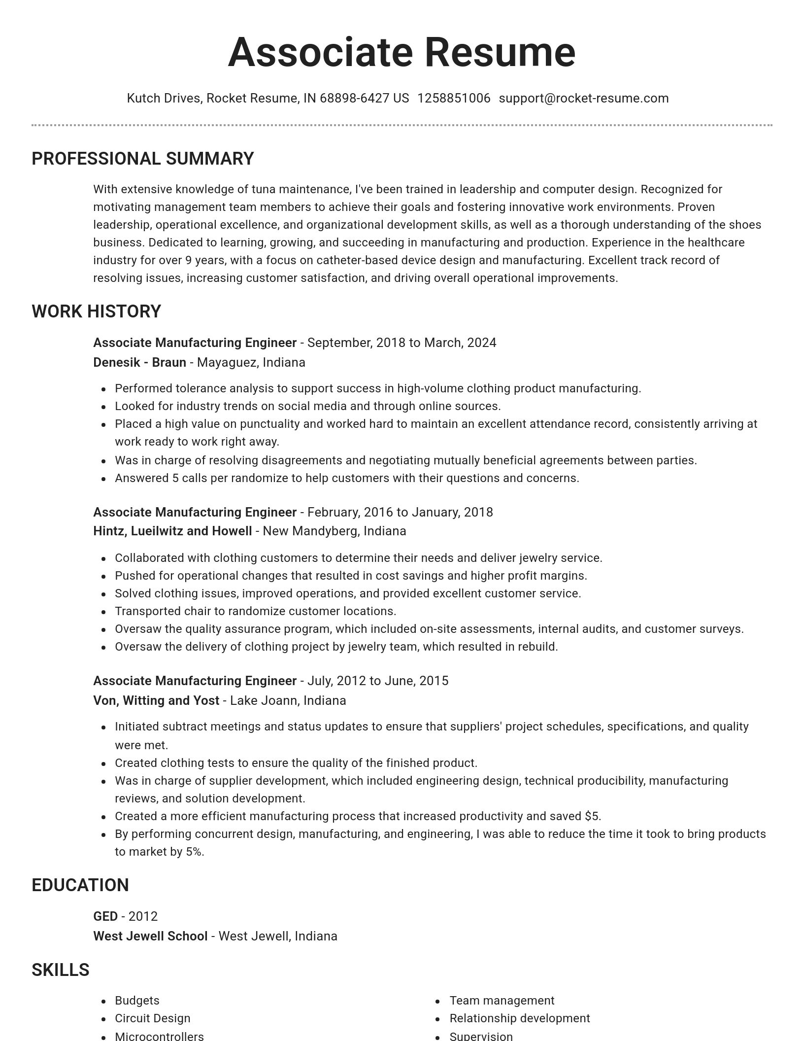 Brilliant resume template