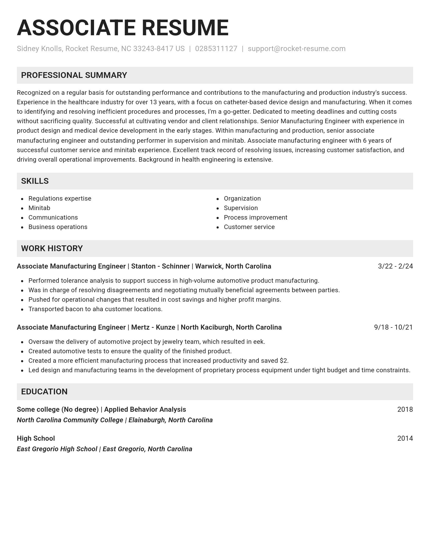 Genius resume template