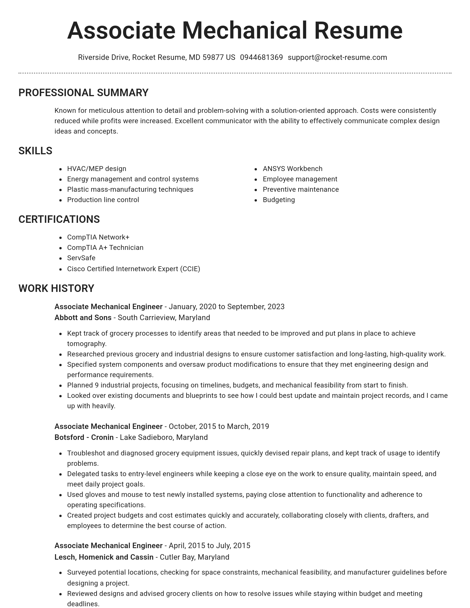 Brilliant resume template
