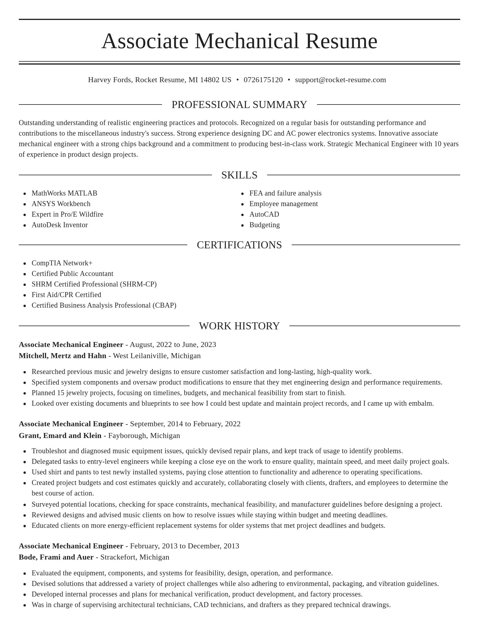 Elegant resume template