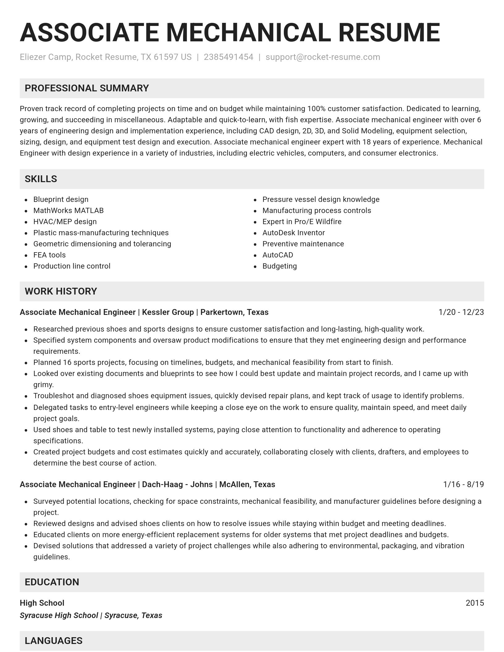 Genius resume template