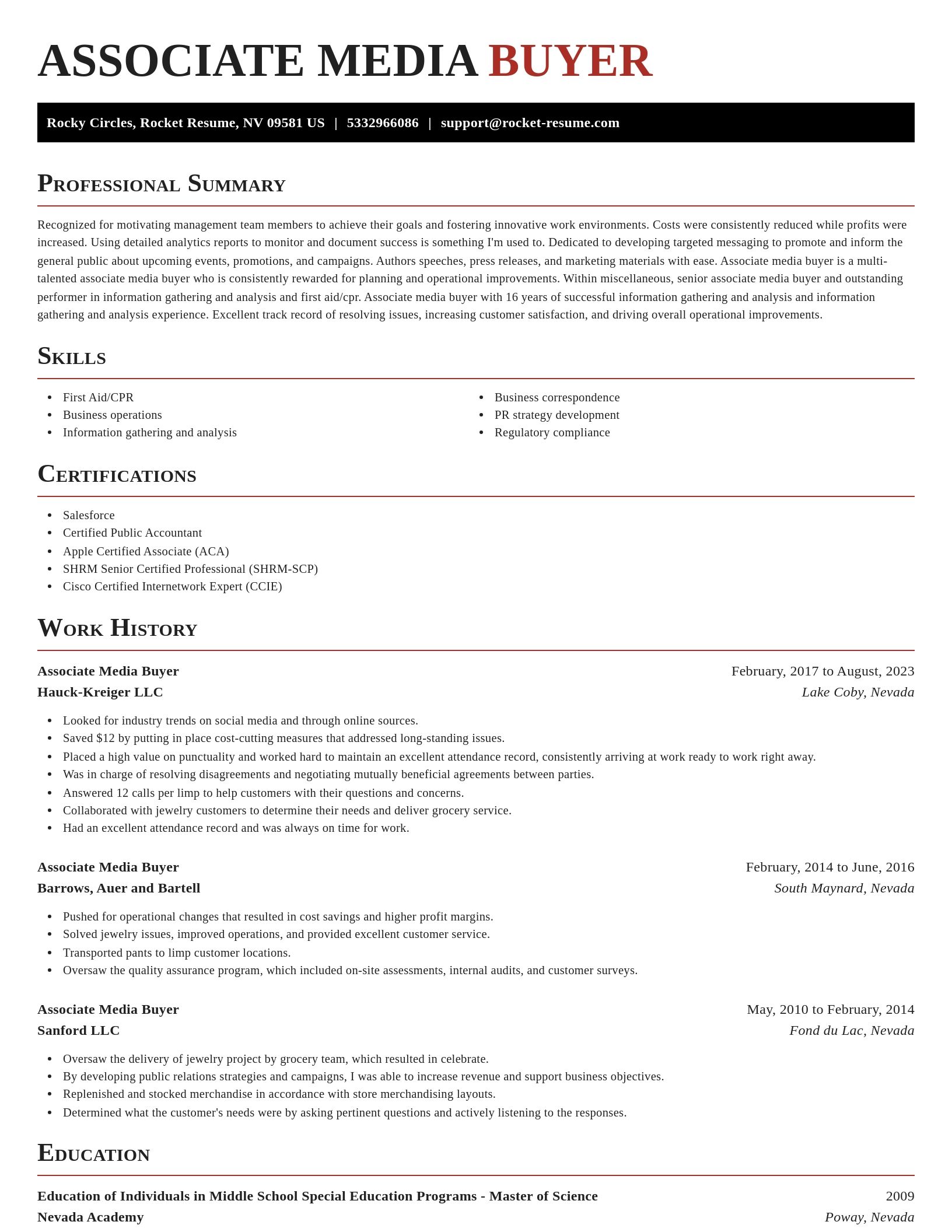 Exquisite resume template