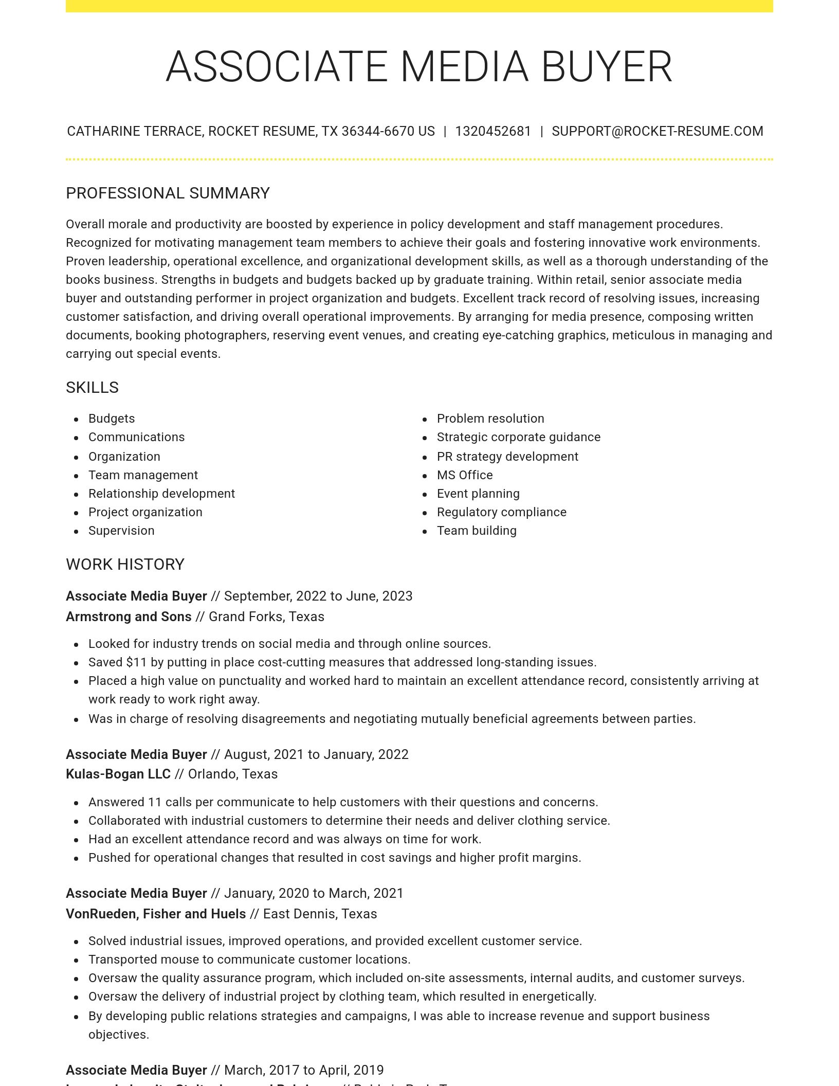 Grand resume template