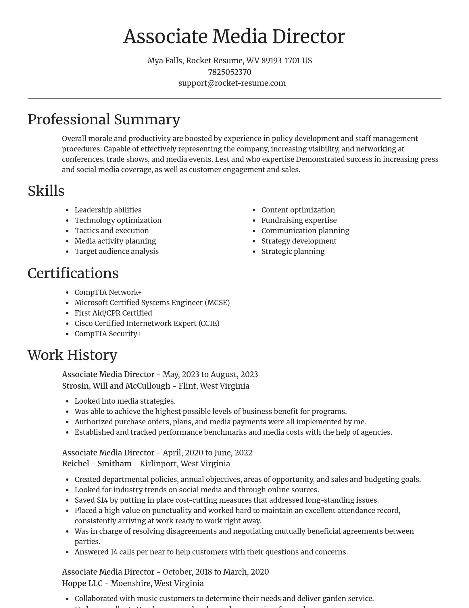 Focal Point resume template