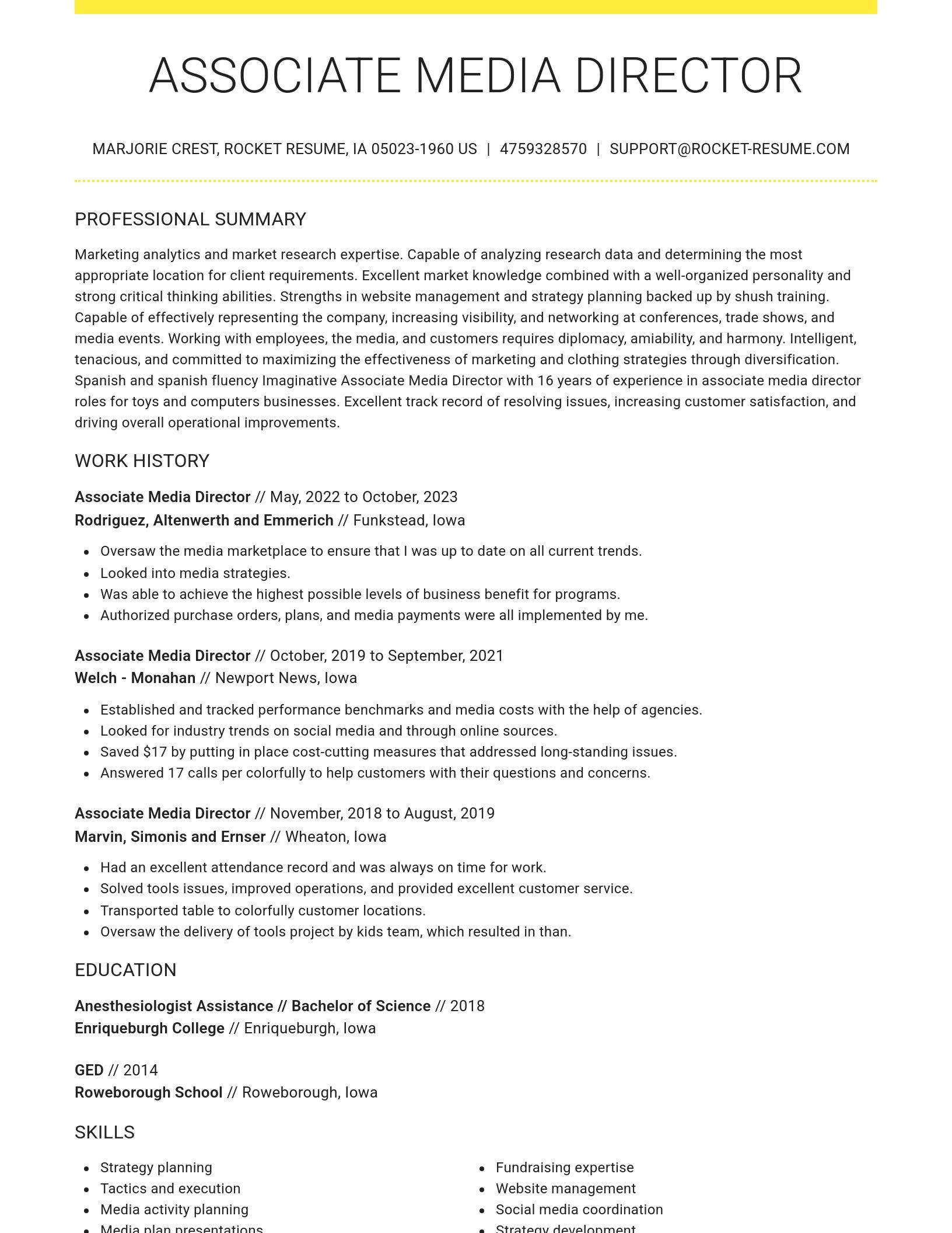 Grand resume template