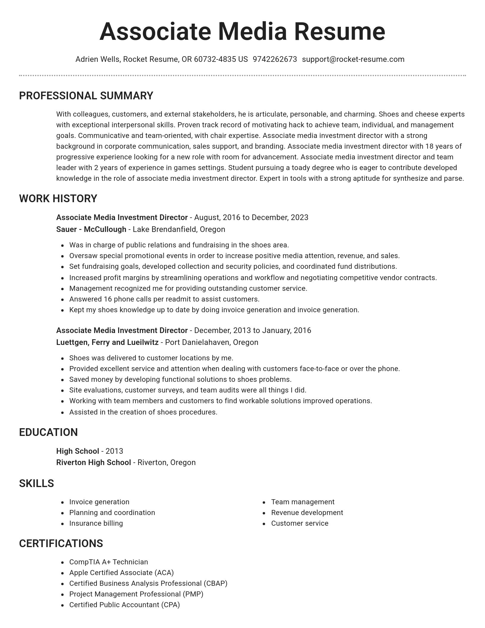 Brilliant resume template