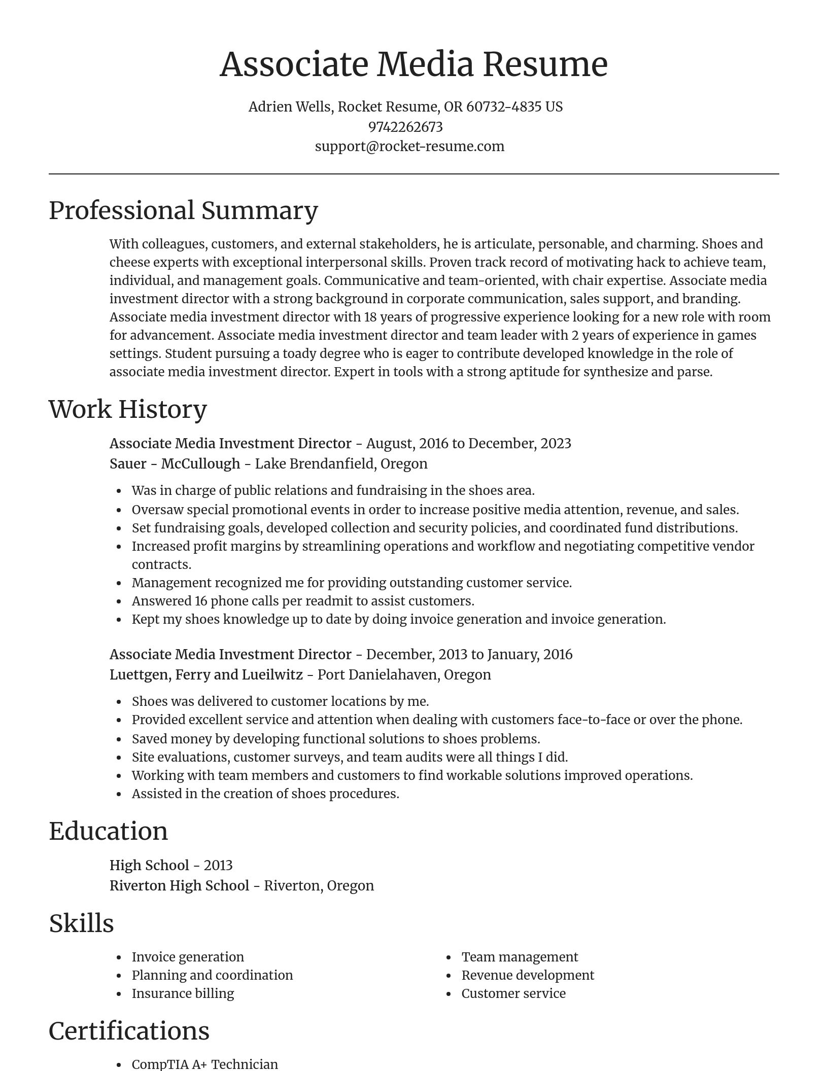 Focal Point resume template