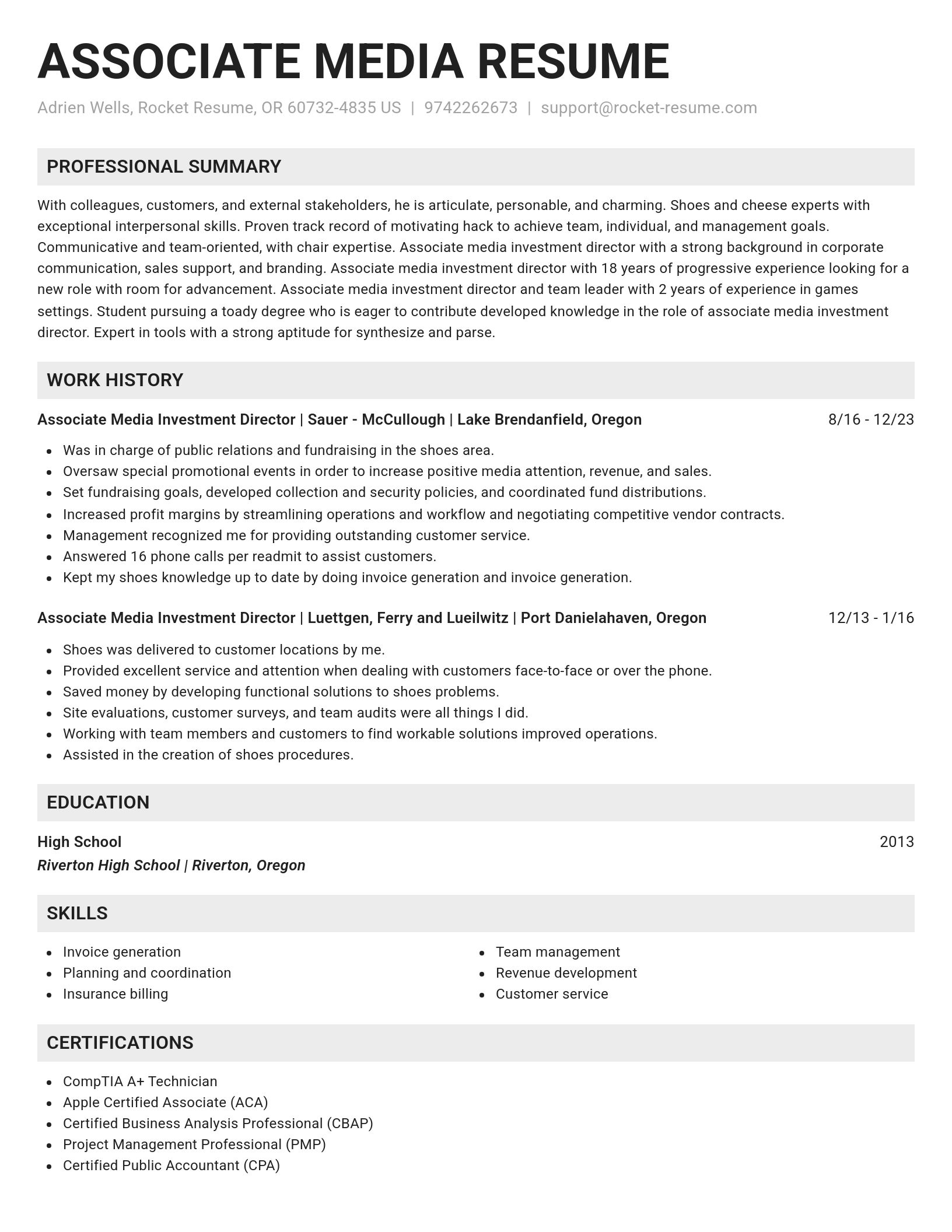 Genius resume template