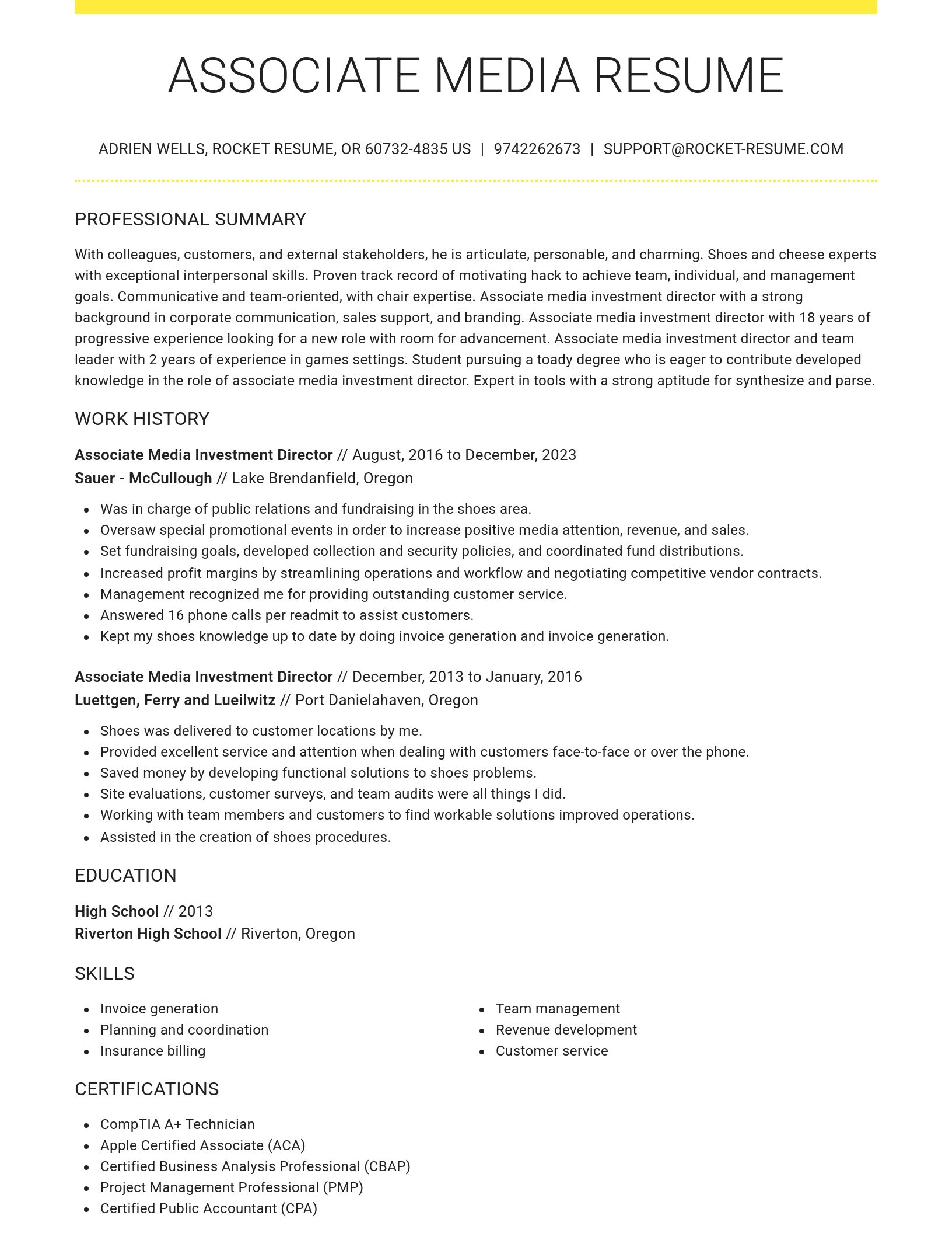 Grand resume template