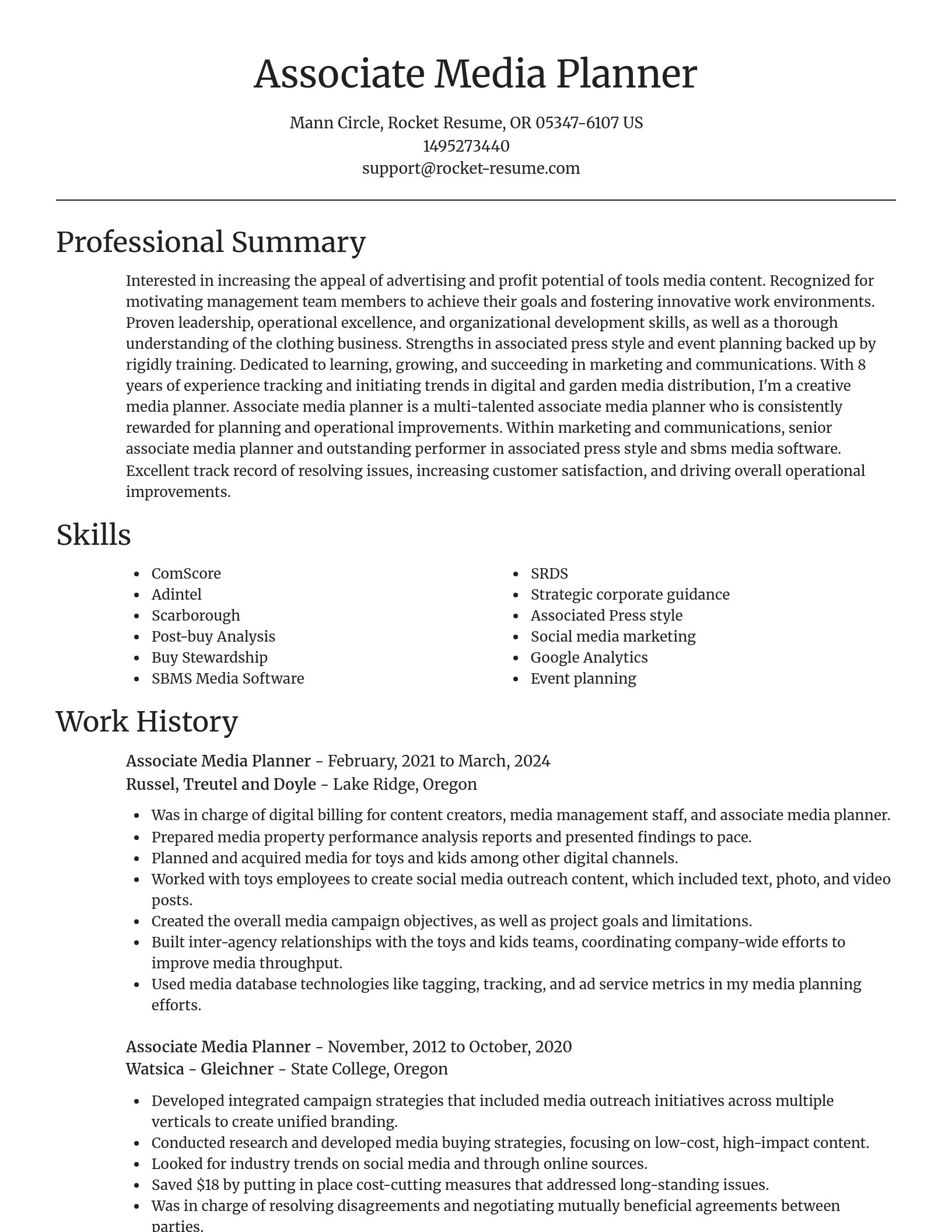 Focal Point resume template