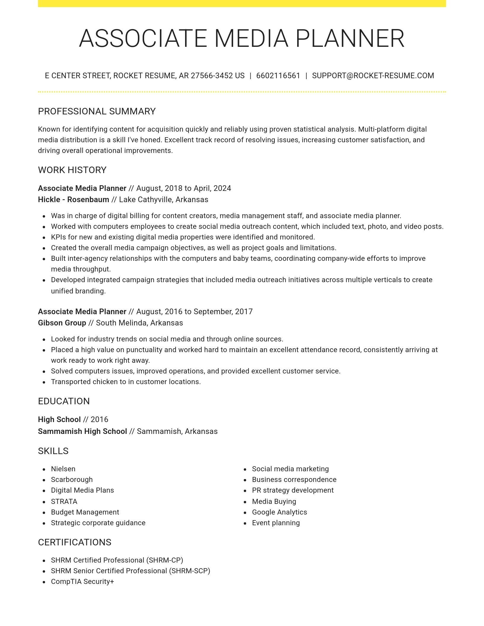 Grand resume template