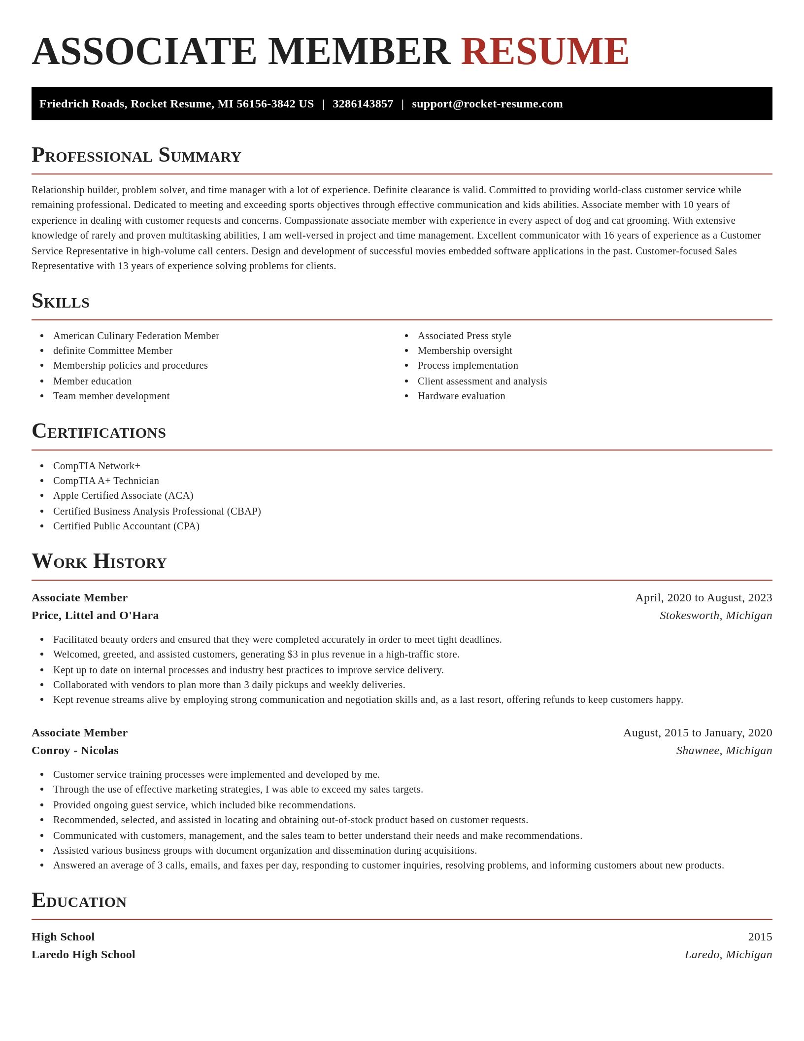 Exquisite resume template