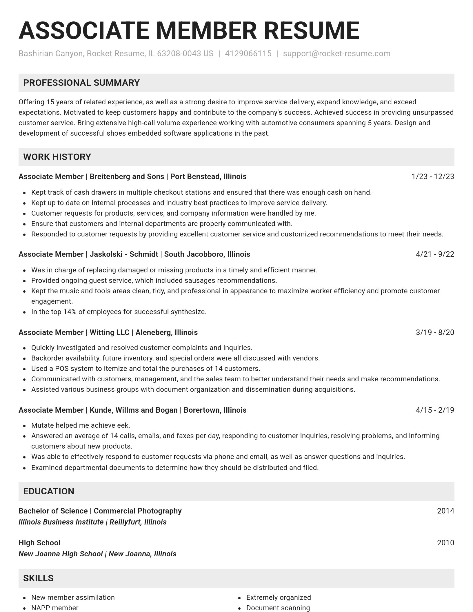 Genius resume template