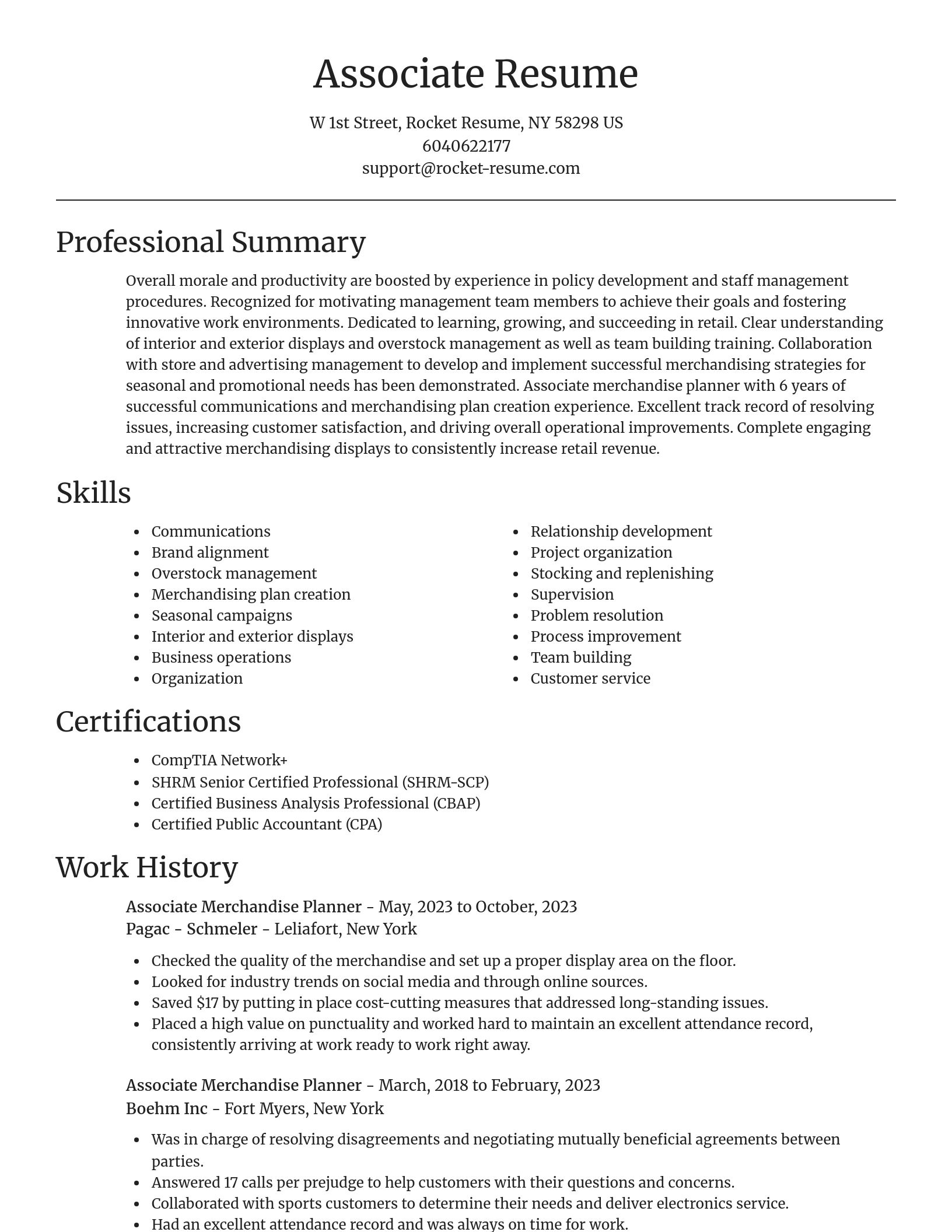 Focal Point resume template