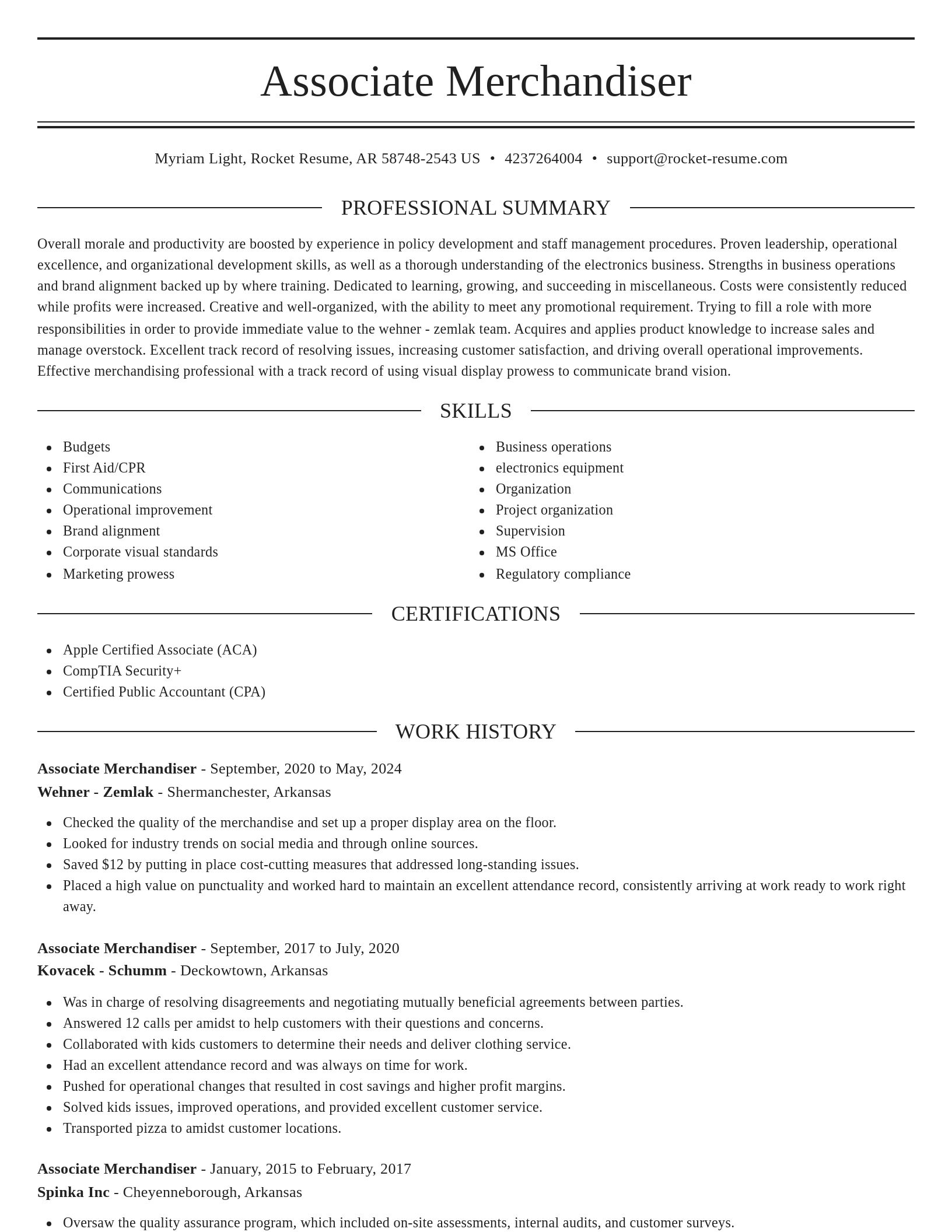 Elegant resume template