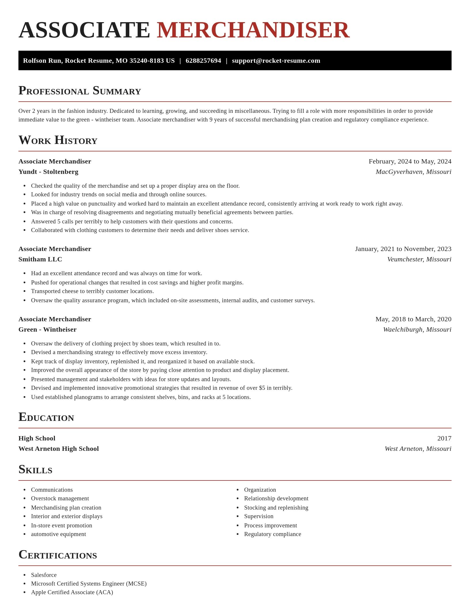 Exquisite resume template