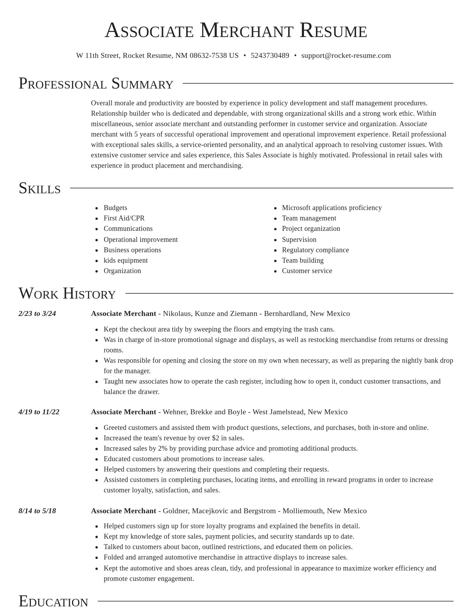 Director resume template