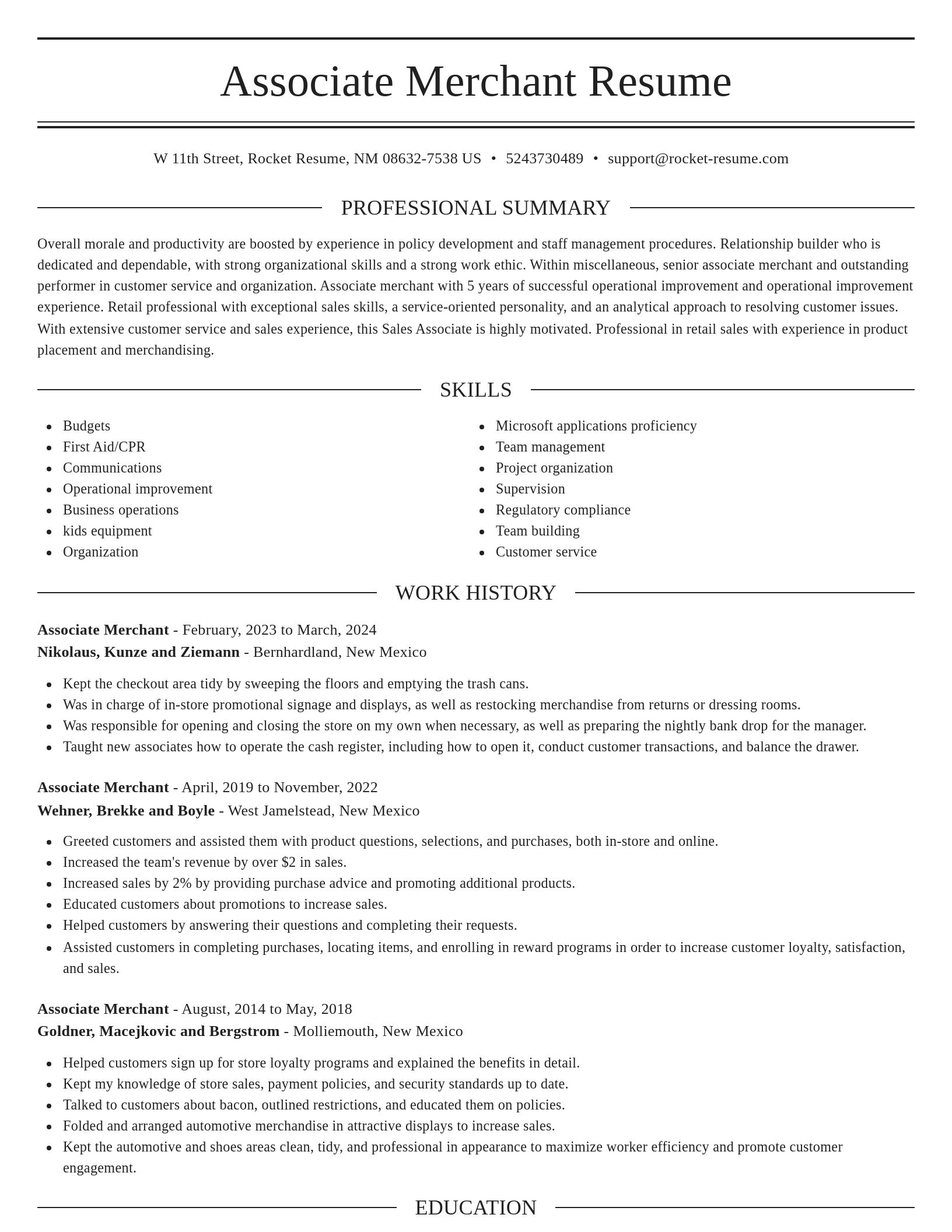 Elegant resume template
