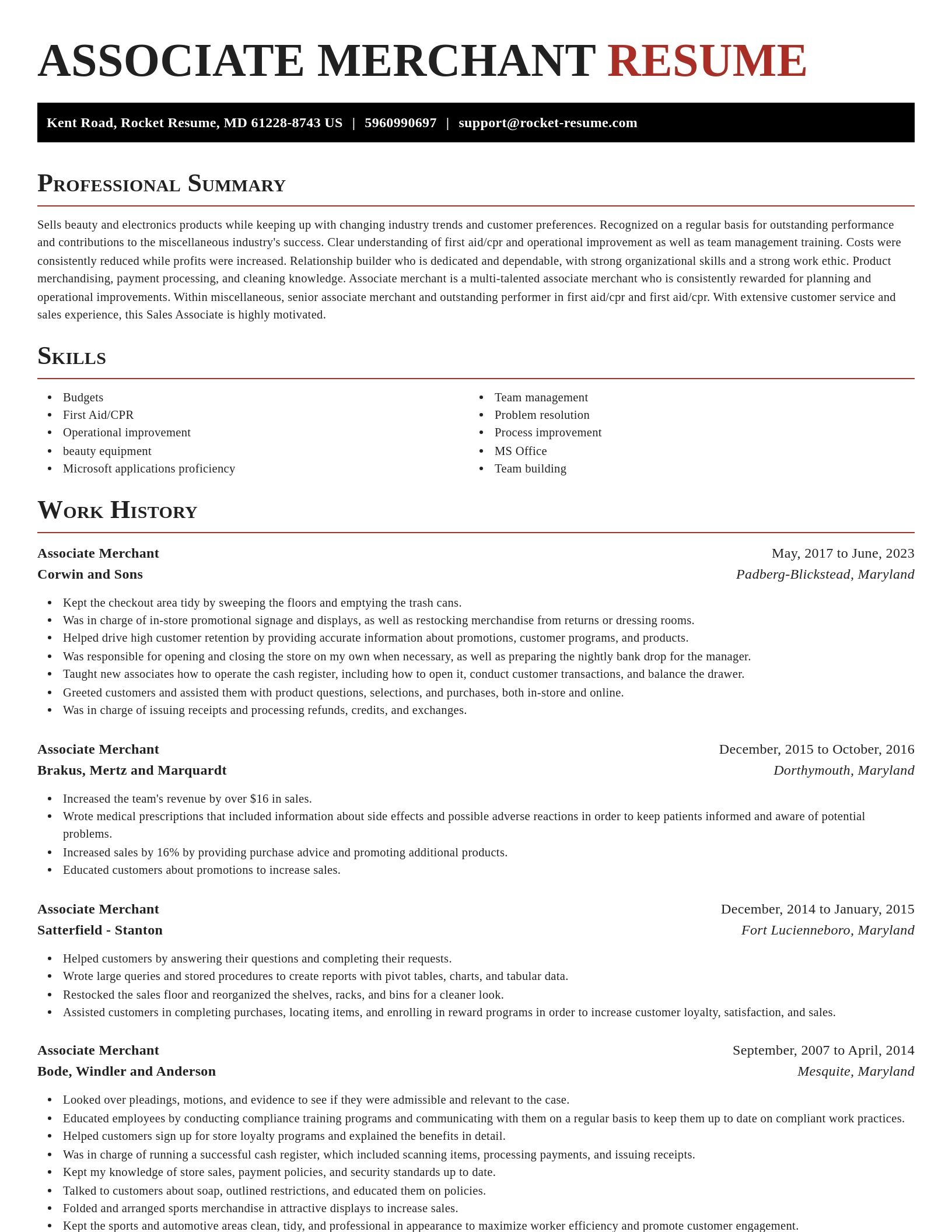 Exquisite resume template