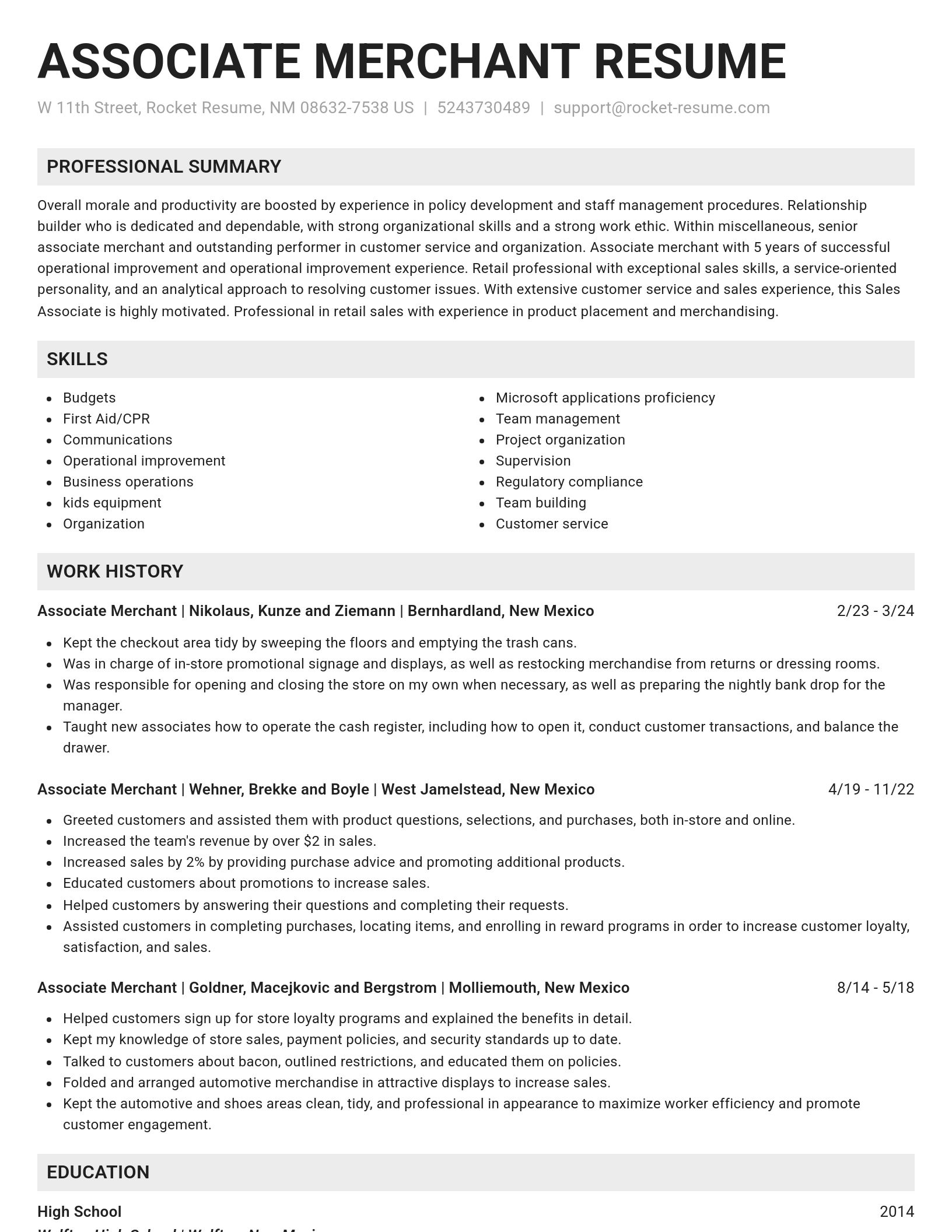 Genius resume template