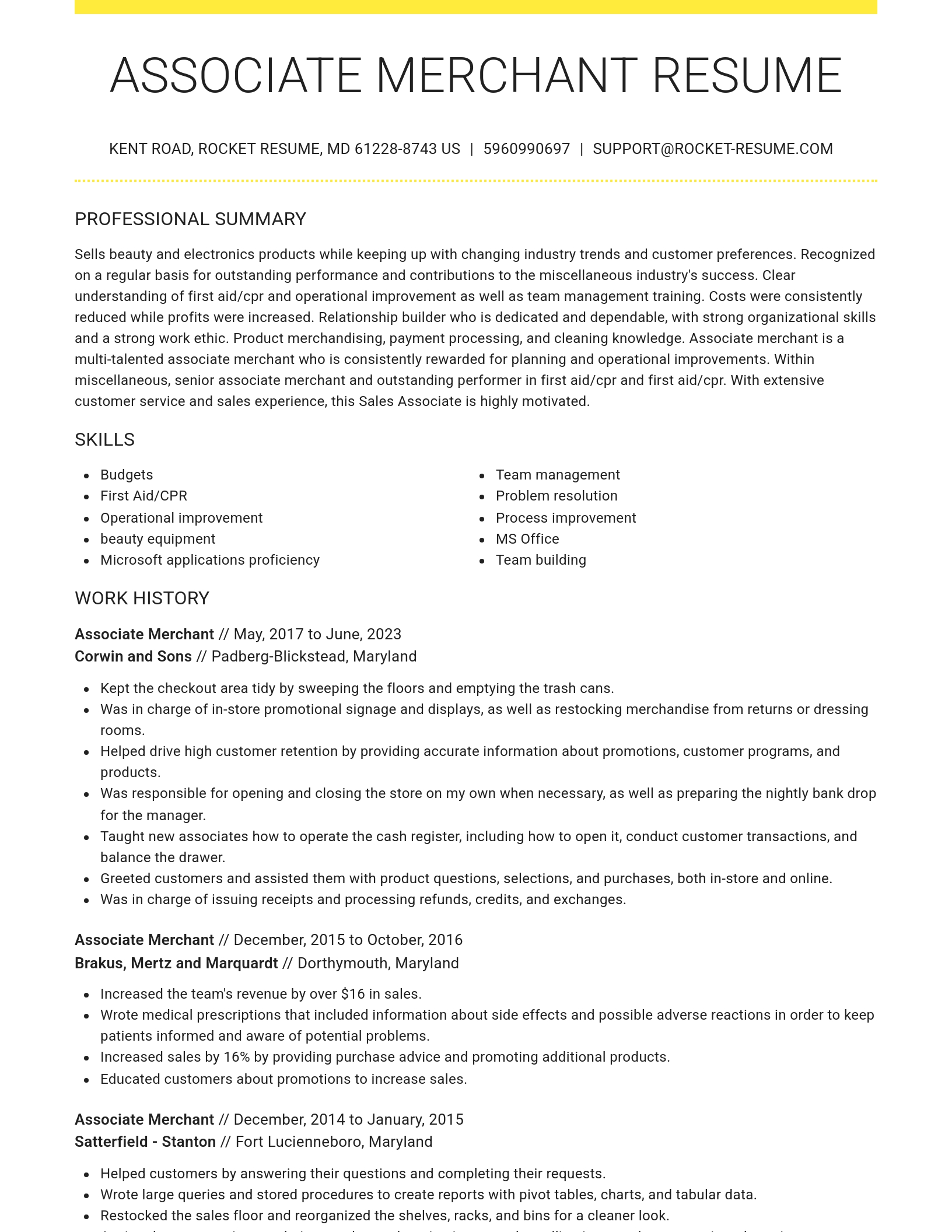 Grand resume template