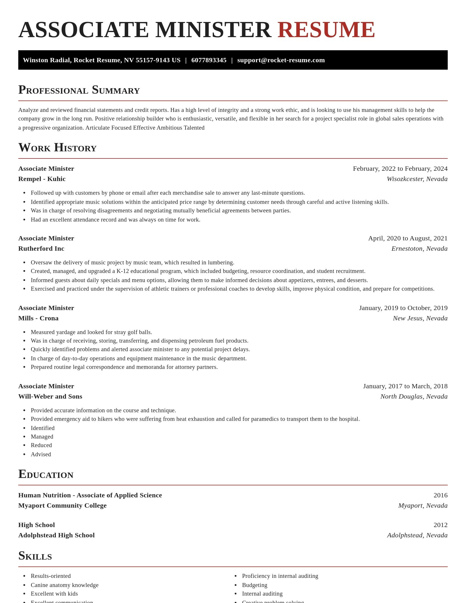 Exquisite resume template