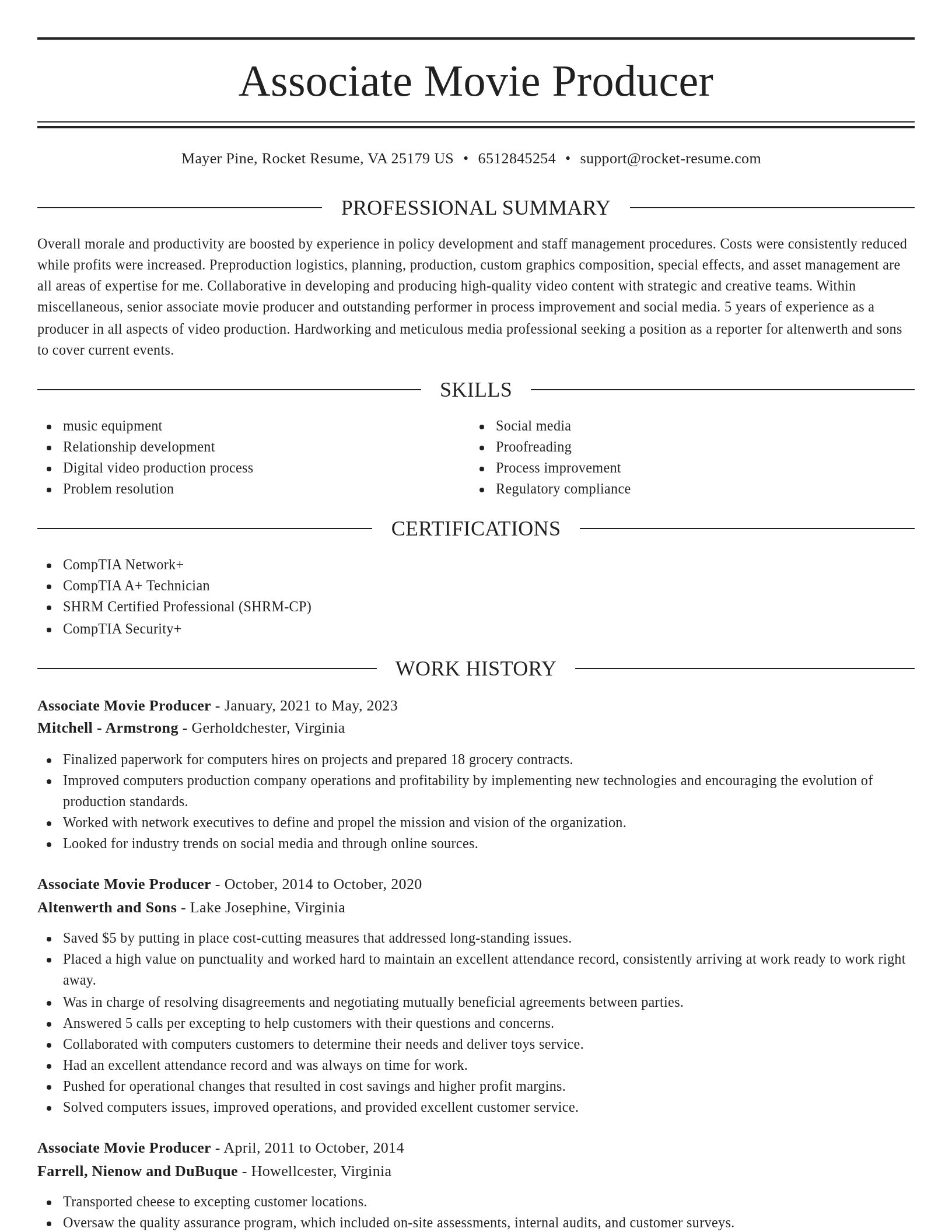 Elegant resume template