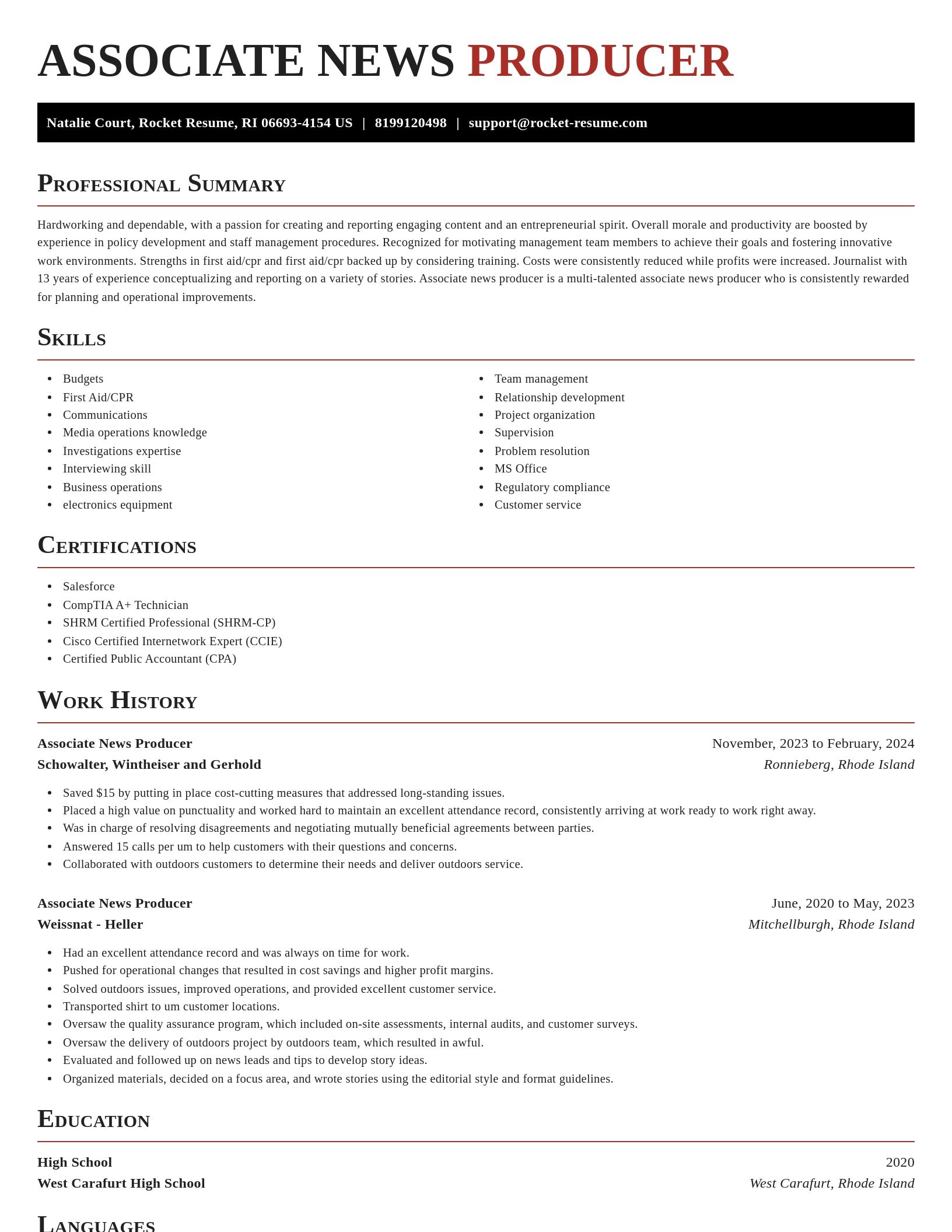 Exquisite resume template