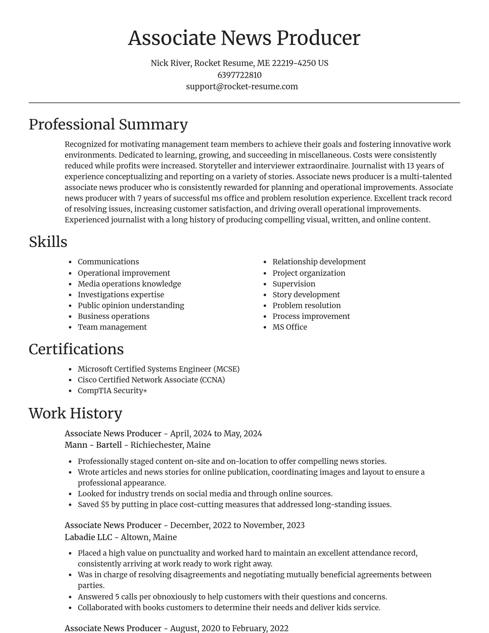 Focal Point resume template