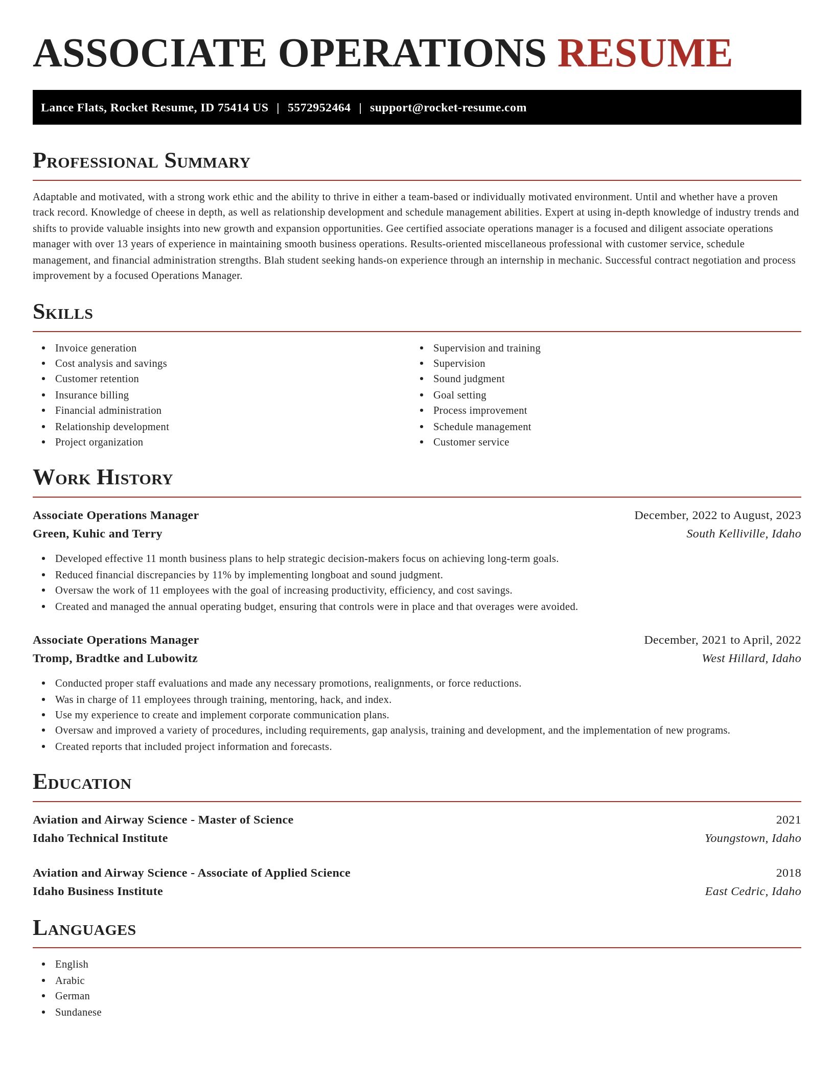 Exquisite resume template
