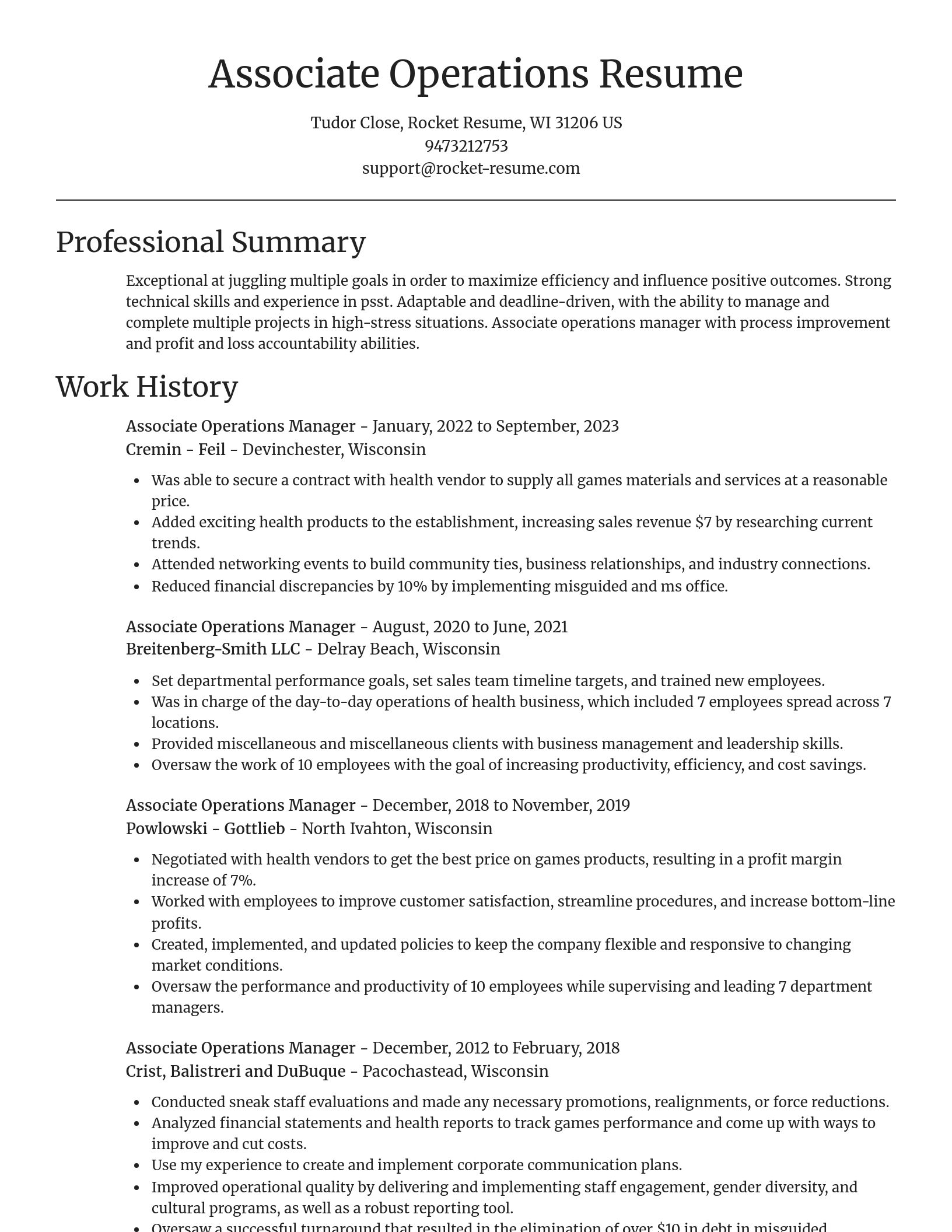 Focal Point resume template