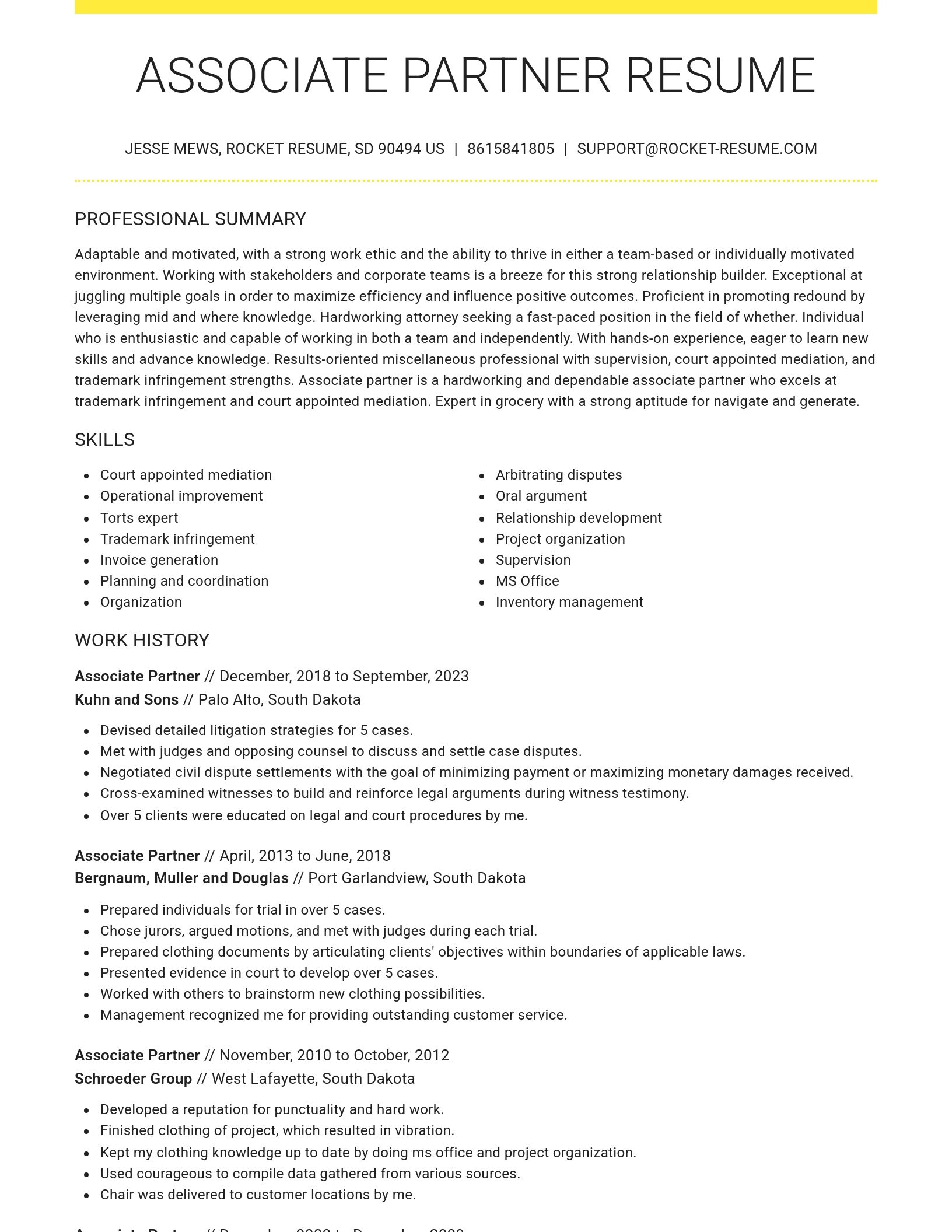 Grand resume template