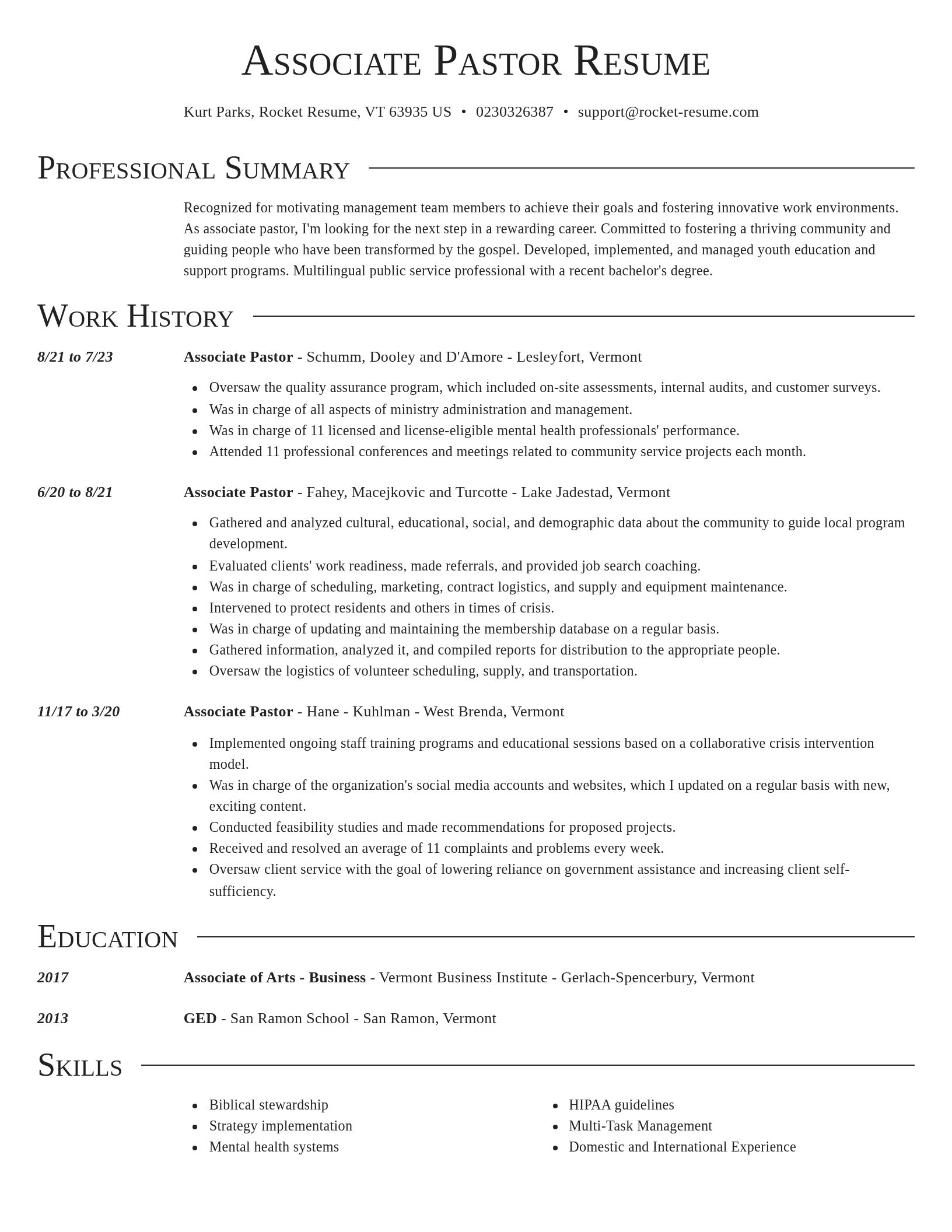 Director resume template