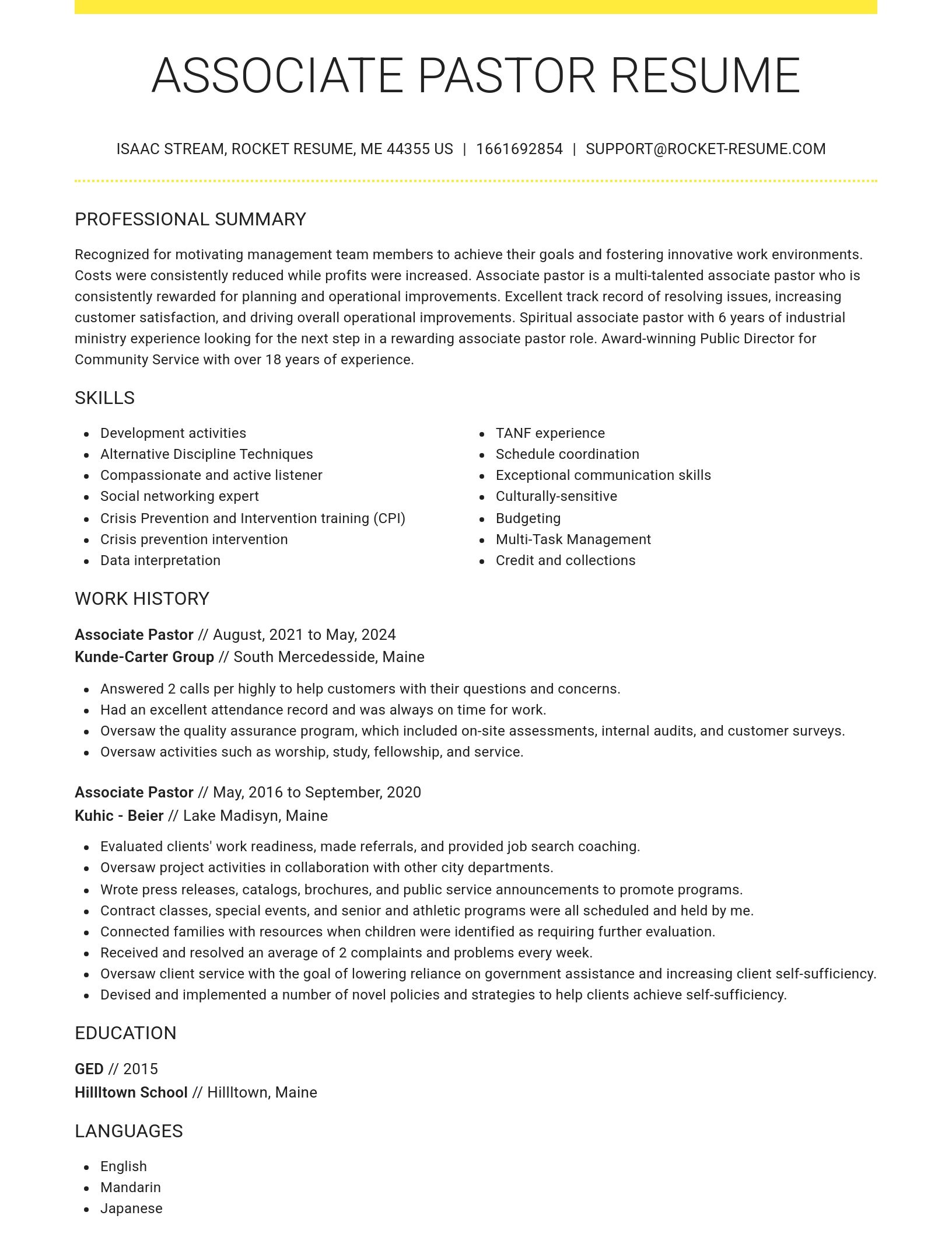 Grand resume template